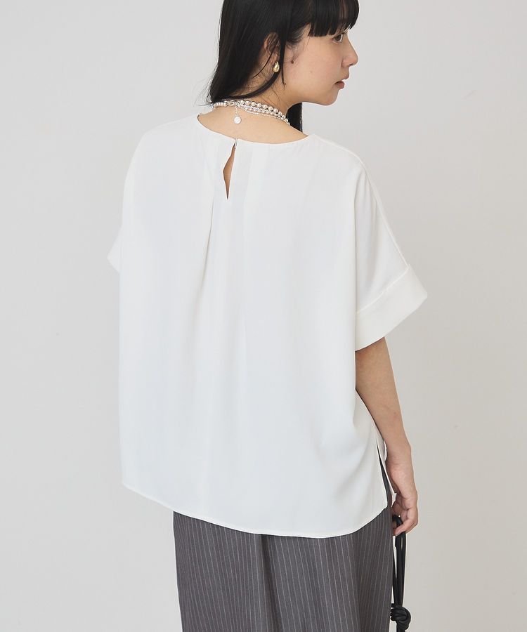 AMERICAN HOLIC「【WEB限定】イージーケア+接触冷感バックタック半袖プルオーバー」|シャツ・ブラウス|