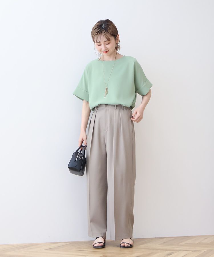 AMERICAN HOLIC「【WEB限定】イージーケア+接触冷感バックタック半袖プルオーバー」|シャツ・ブラウス|