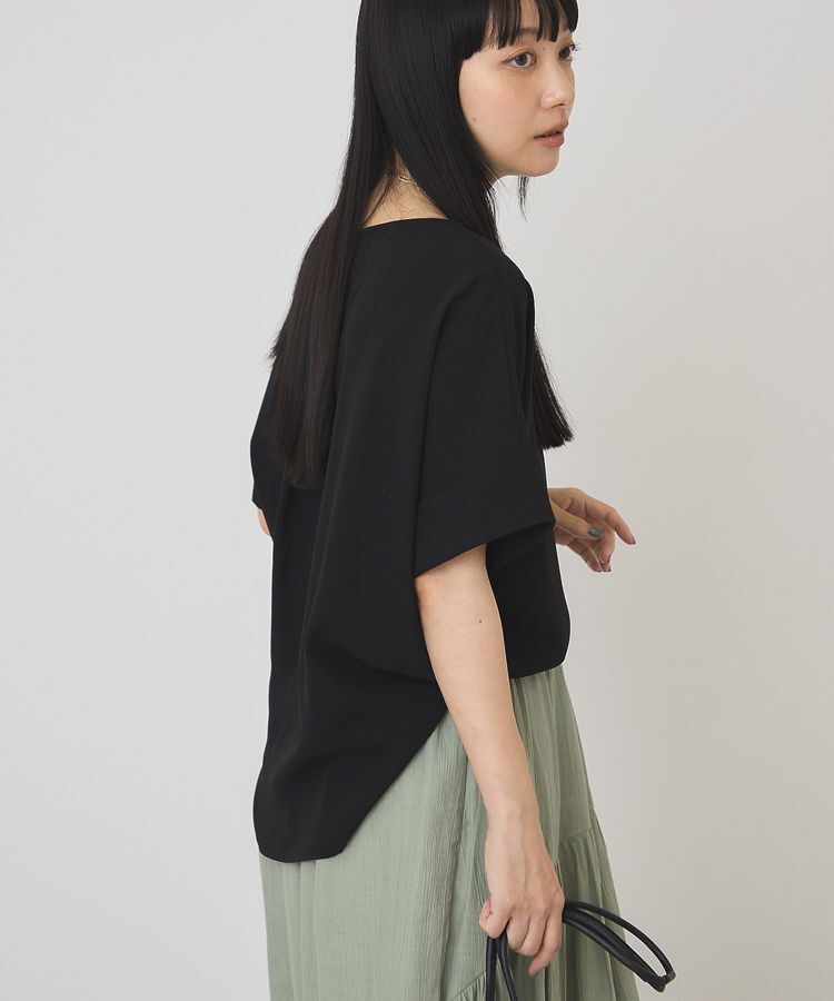 AMERICAN HOLIC「【WEB限定】イージーケア+接触冷感バックタック半袖プルオーバー」|シャツ・ブラウス|