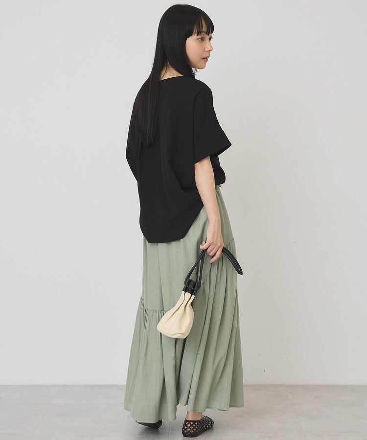 AMERICAN HOLIC「【WEB限定】イージーケア+接触冷感バックタック半袖プルオーバー」|シャツ・ブラウス|
