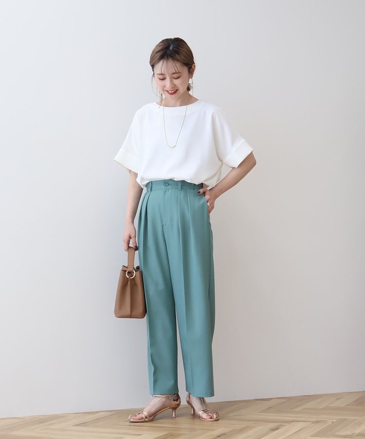 AMERICAN HOLIC「【WEB限定】イージーケア+接触冷感バックタック半袖プルオーバー」|シャツ・ブラウス|