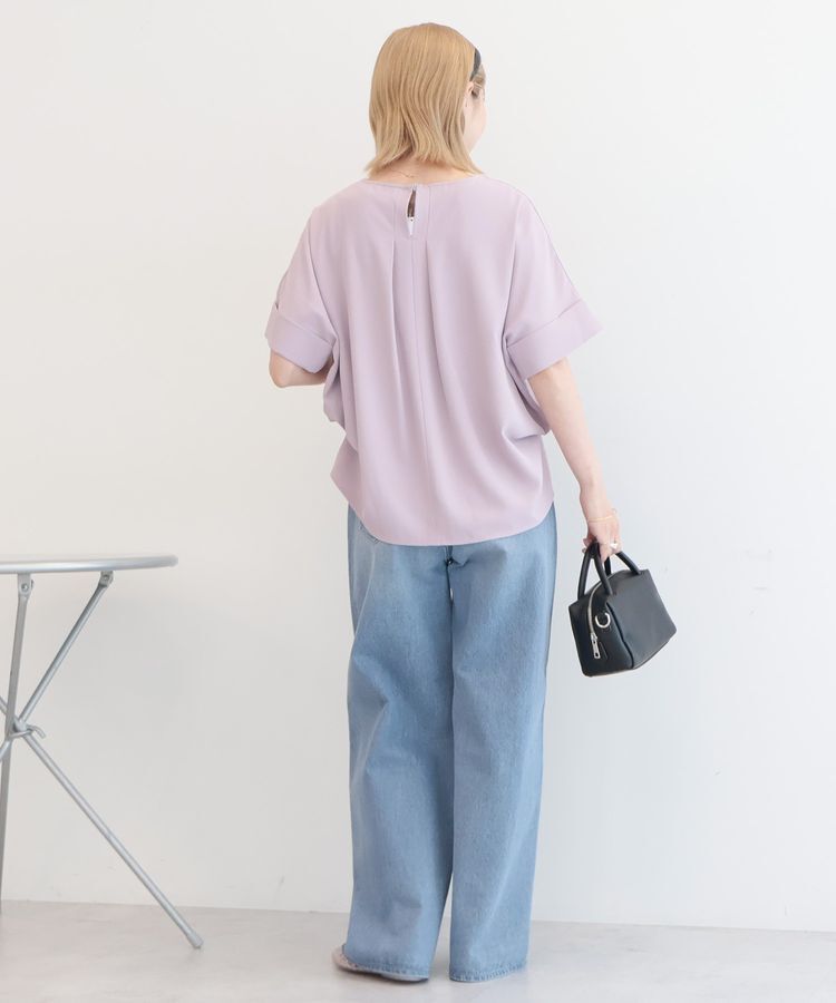 AMERICAN HOLIC「【WEB限定】イージーケア+接触冷感バックタック半袖プルオーバー」|シャツ・ブラウス|