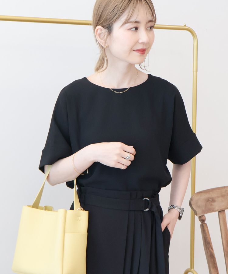 AMERICAN HOLIC「【WEB限定】イージーケア+接触冷感バックタック半袖プルオーバー」|シャツ・ブラウス|
