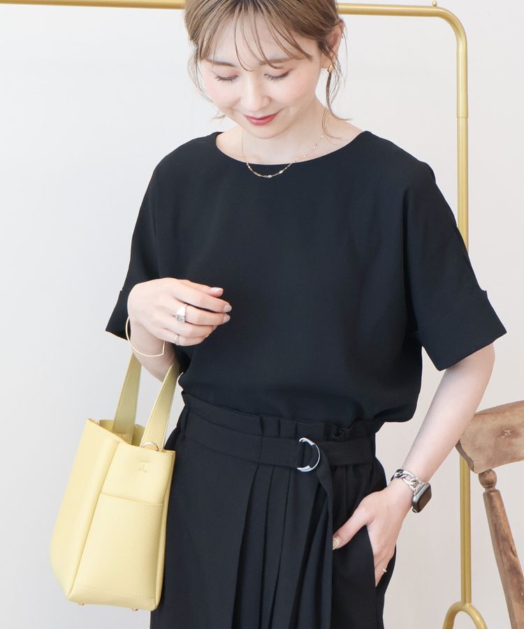 AMERICAN HOLIC「【WEB限定】イージーケア+接触冷感バックタック半袖プルオーバー」|シャツ・ブラウス|