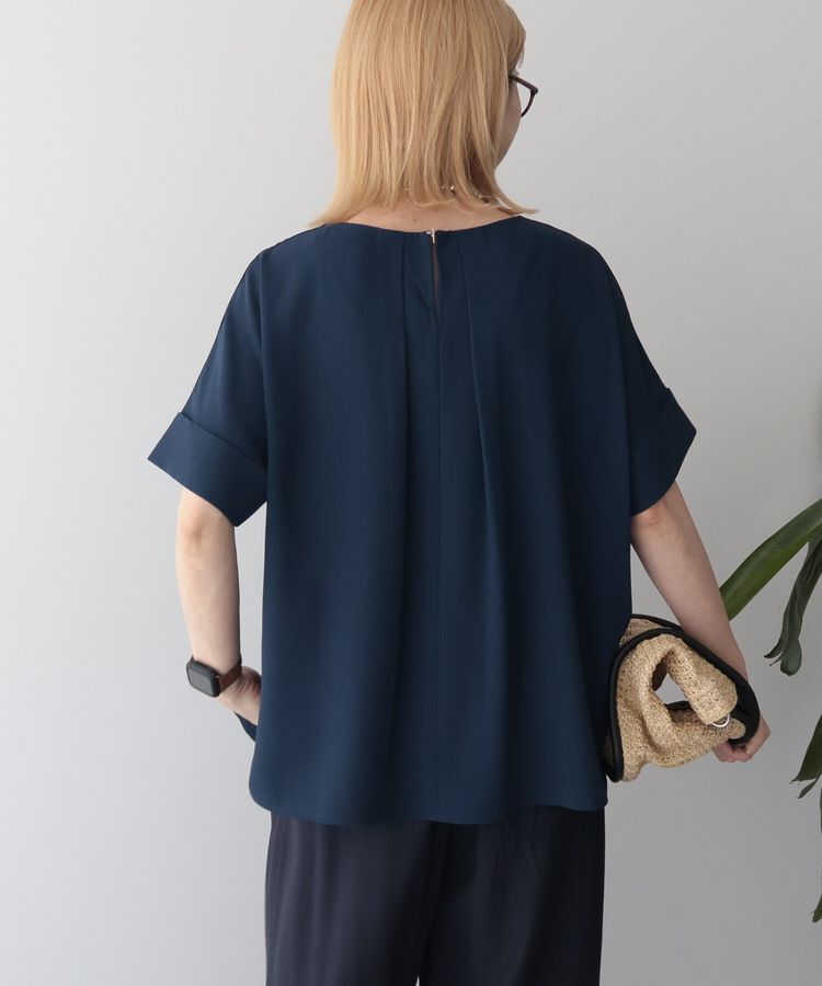 AMERICAN HOLIC「【WEB限定】イージーケア+接触冷感バックタック半袖プルオーバー」|シャツ・ブラウス|