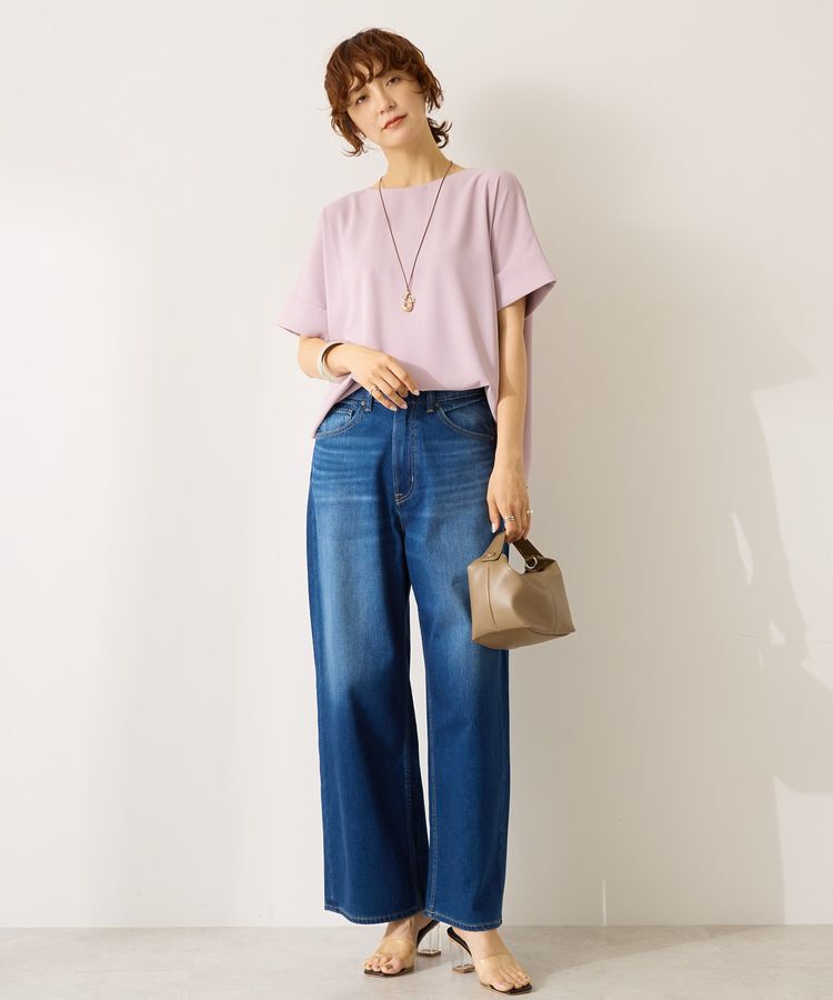 AMERICAN HOLIC「【WEB限定】イージーケア+接触冷感バックタック半袖プルオーバー」|シャツ・ブラウス|