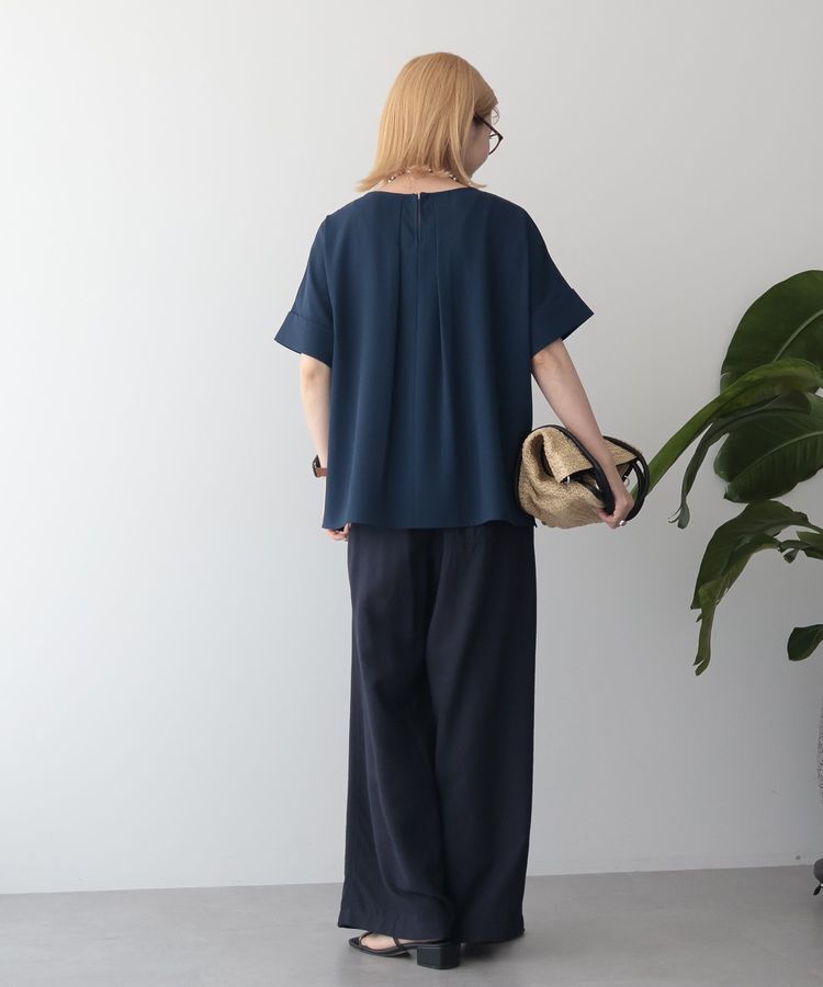 AMERICAN HOLIC「【WEB限定】イージーケア+接触冷感バックタック半袖プルオーバー」|シャツ・ブラウス|
