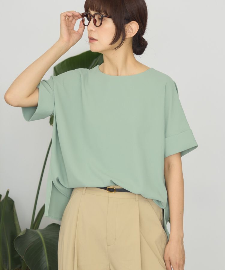AMERICAN HOLIC「【WEB限定】イージーケア+接触冷感バックタック半袖プルオーバー」|シャツ・ブラウス|