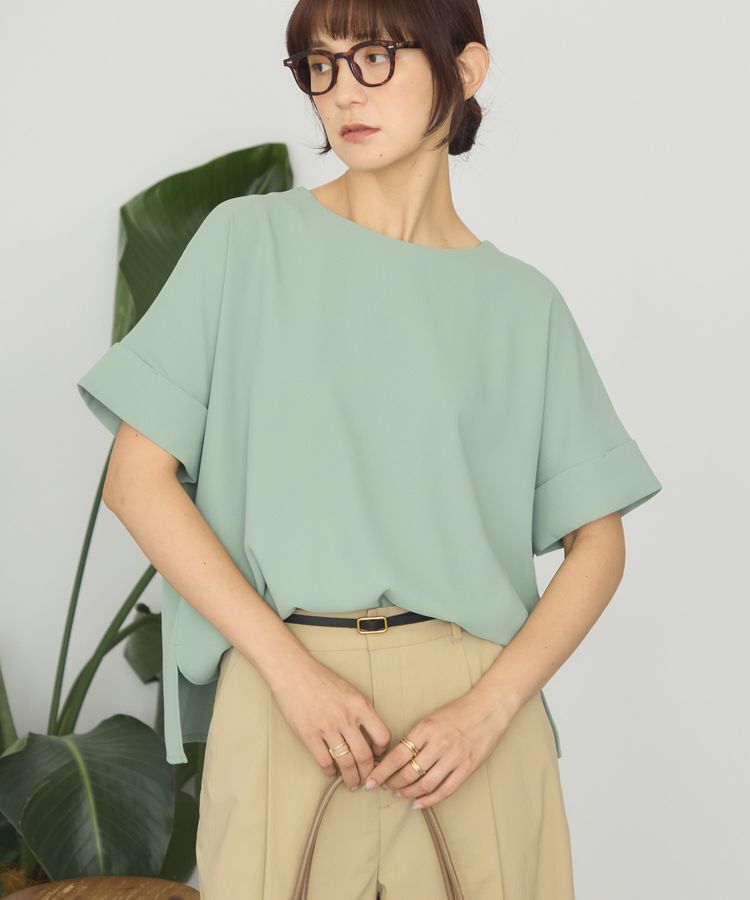AMERICAN HOLIC「【WEB限定】イージーケア+接触冷感バックタック半袖プルオーバー」|シャツ・ブラウス|