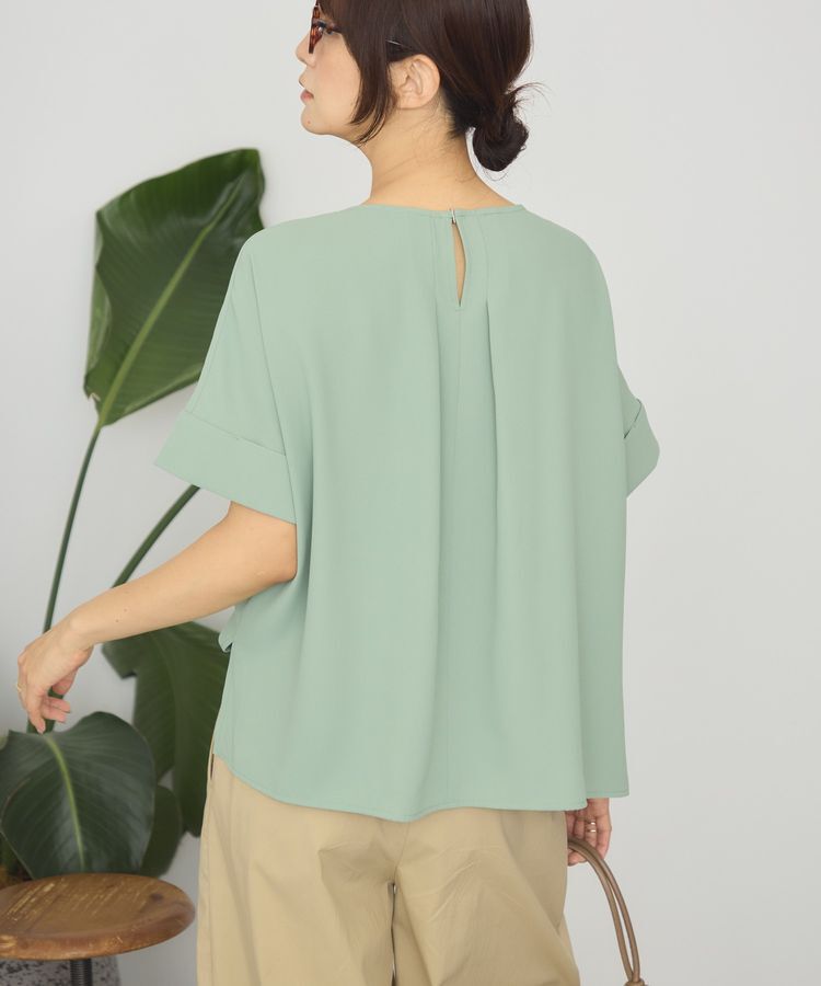 AMERICAN HOLIC「【WEB限定】イージーケア+接触冷感バックタック半袖プルオーバー」|シャツ・ブラウス|