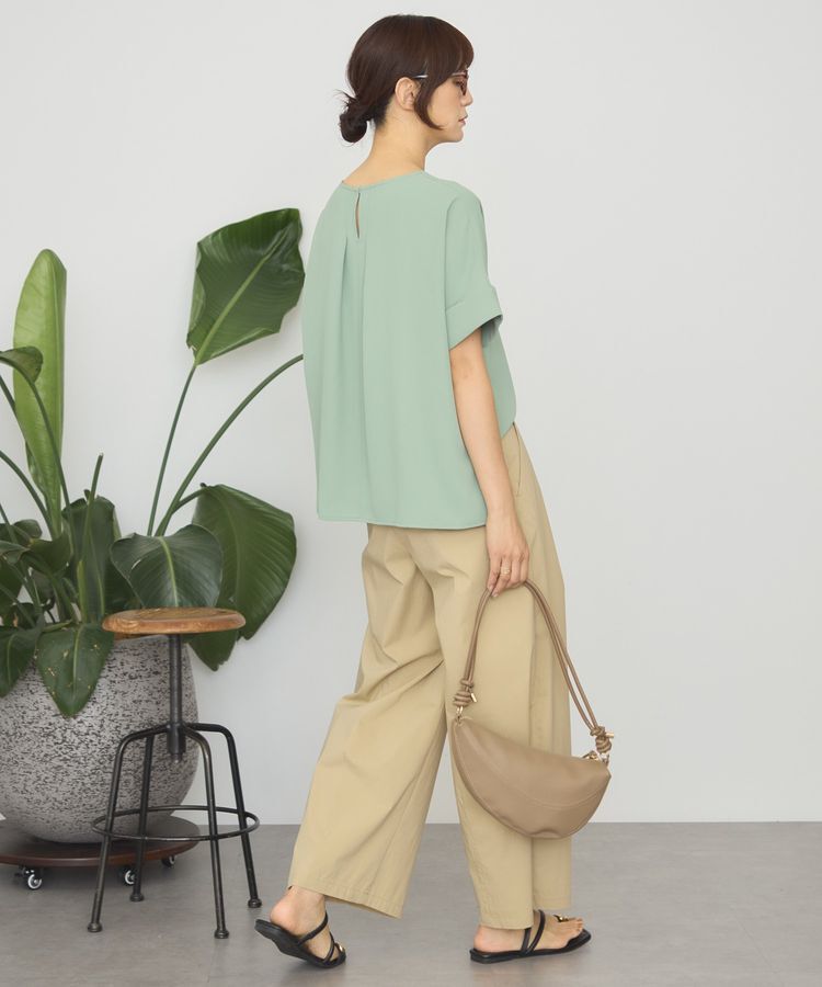 AMERICAN HOLIC「【WEB限定】イージーケア+接触冷感バックタック半袖プルオーバー」|シャツ・ブラウス|