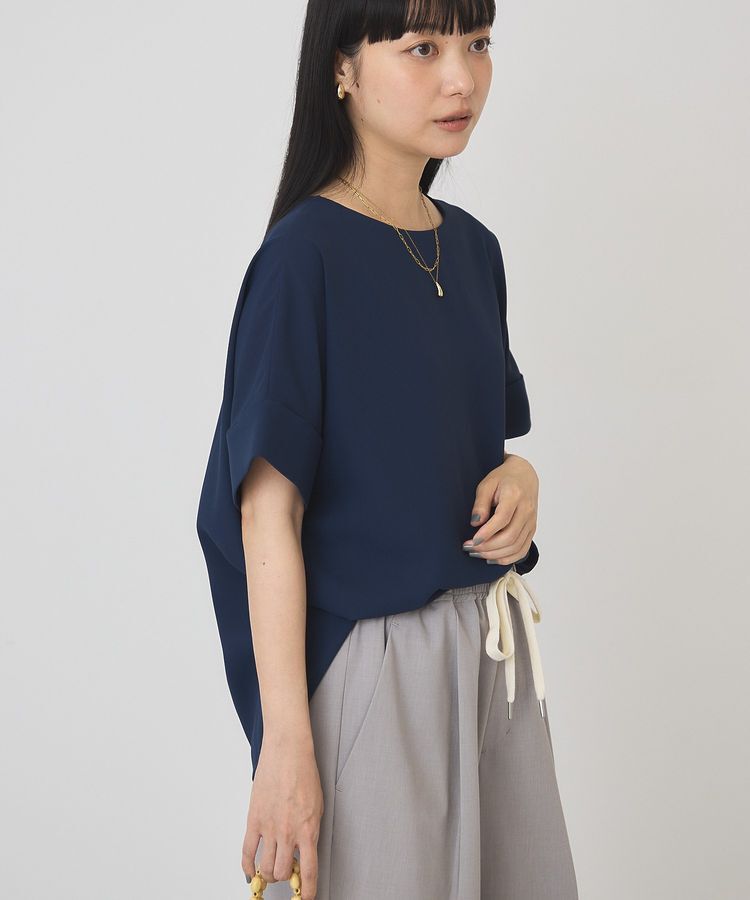 AMERICAN HOLIC「【WEB限定】イージーケア+接触冷感バックタック半袖プルオーバー」|シャツ・ブラウス|