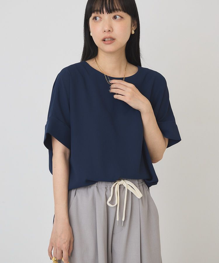 AMERICAN HOLIC「【WEB限定】イージーケア+接触冷感バックタック半袖プルオーバー」|シャツ・ブラウス|