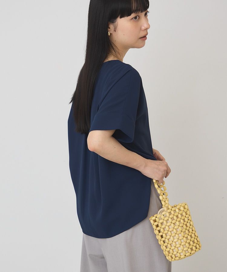 AMERICAN HOLIC「【WEB限定】イージーケア+接触冷感バックタック半袖プルオーバー」|シャツ・ブラウス|