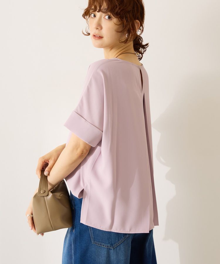 AMERICAN HOLIC「【WEB限定】イージーケア+接触冷感バックタック半袖プルオーバー」|シャツ・ブラウス|Lavender