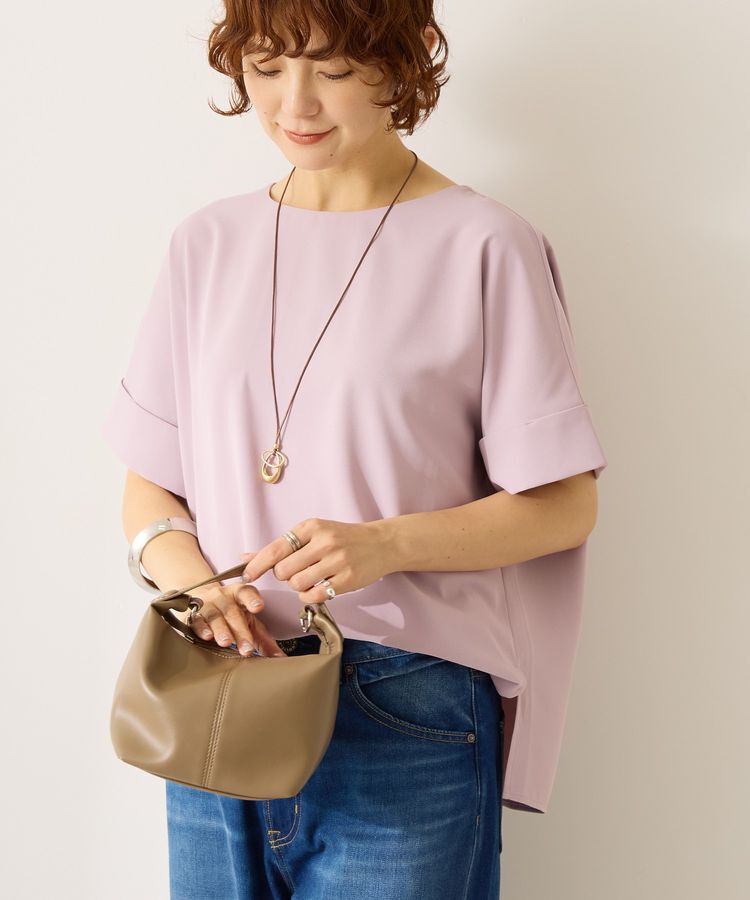 AMERICAN HOLIC「【WEB限定】イージーケア+接触冷感バックタック半袖プルオーバー」|シャツ・ブラウス|