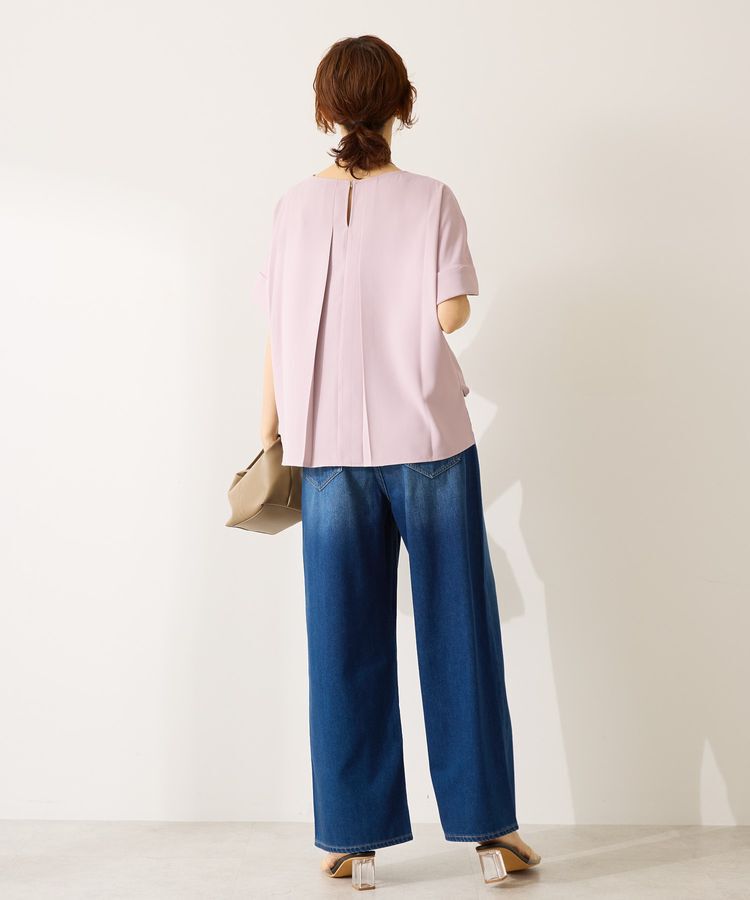 AMERICAN HOLIC「【WEB限定】イージーケア+接触冷感バックタック半袖プルオーバー」|シャツ・ブラウス|