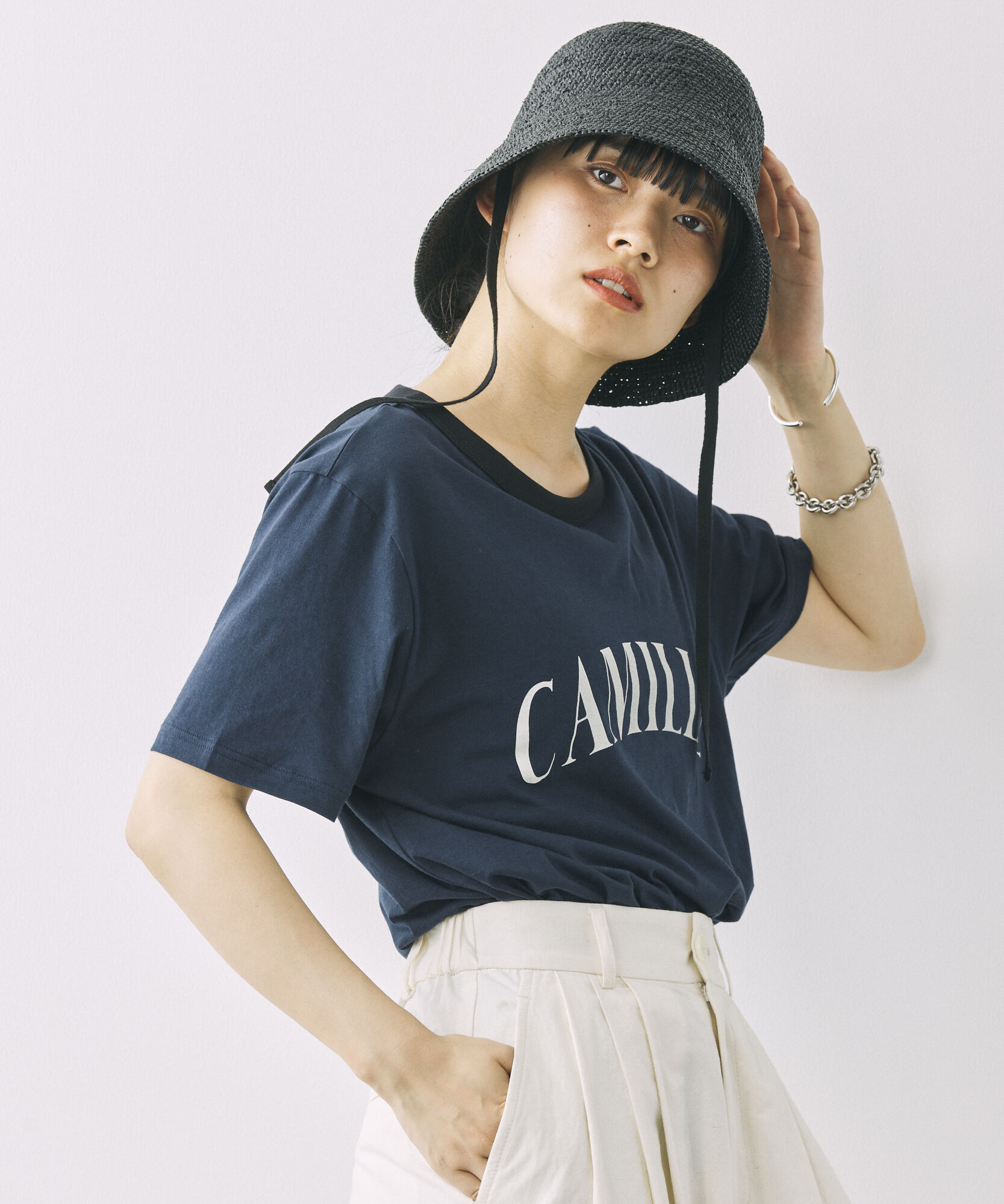 BABYLONE「CAMILLEバイカラーTシャツ」|Tシャツ・カットソー|