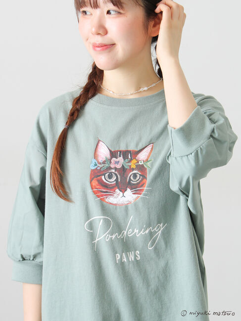 Samansa Mos2「【miyuki matsuo&times;Samansa Mos2】別布切替T」|Tシャツ・カットソー|ミント