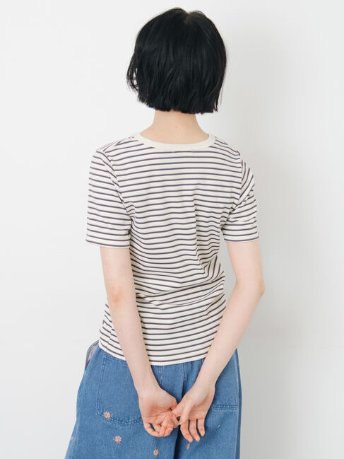 Samansa Mos2「【接触冷感】柄アソート半袖リブカットソー」|Tシャツ・カットソー|
