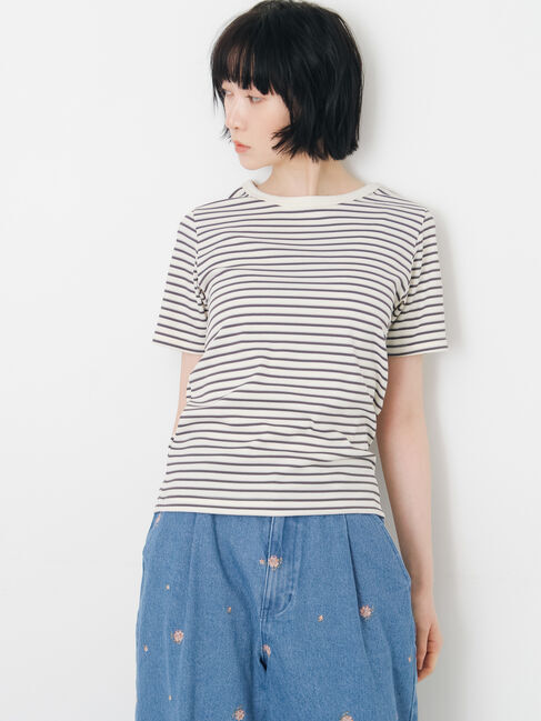 Samansa Mos2「【接触冷感】柄アソート半袖リブカットソー」|Tシャツ・カットソー|