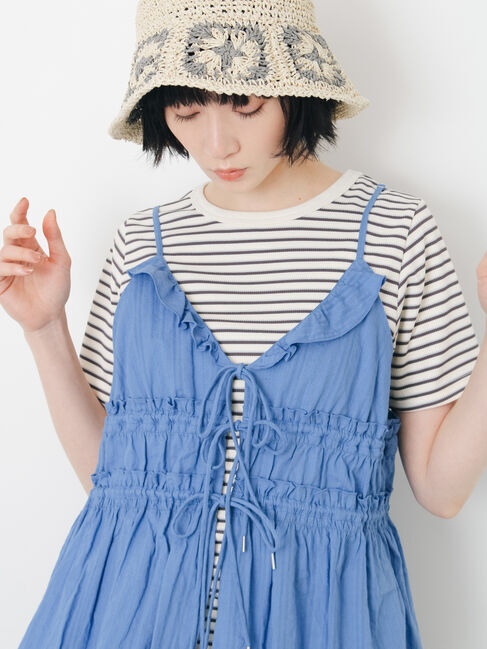 Samansa Mos2「【接触冷感】柄アソート半袖リブカットソー」|Tシャツ・カットソー|