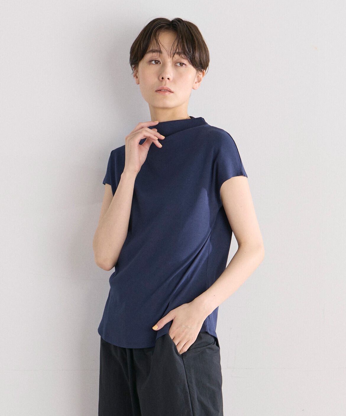 DAY by DAY it&rsquo;s international「ボトルネックカットソー《スビン綿MIXフライス》」|Tシャツ・カットソー|ネイビー