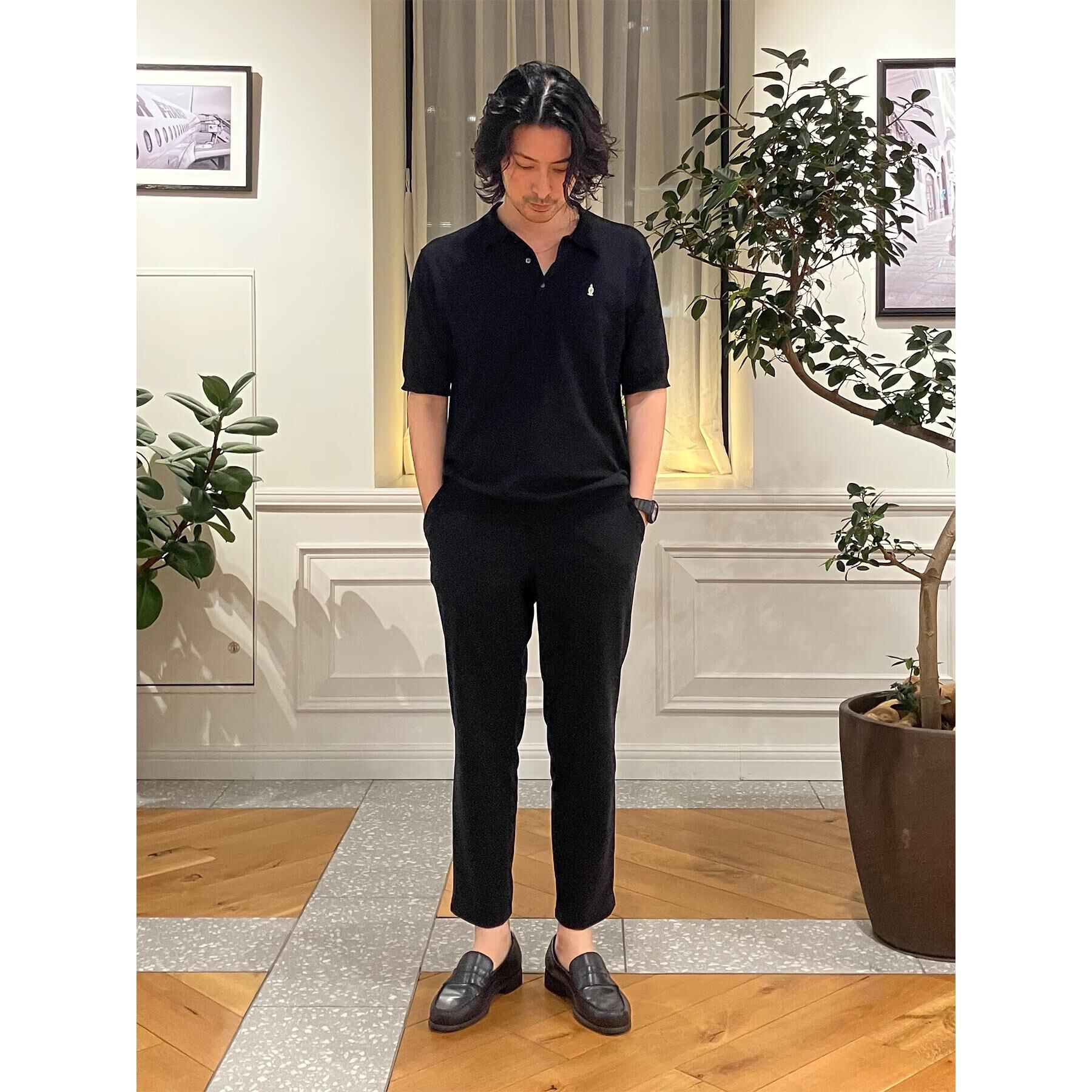 DRESSTERIOR「【ウォッシャブル】コットンシルク混 ニットポロシャツ」|ニット・セーター|