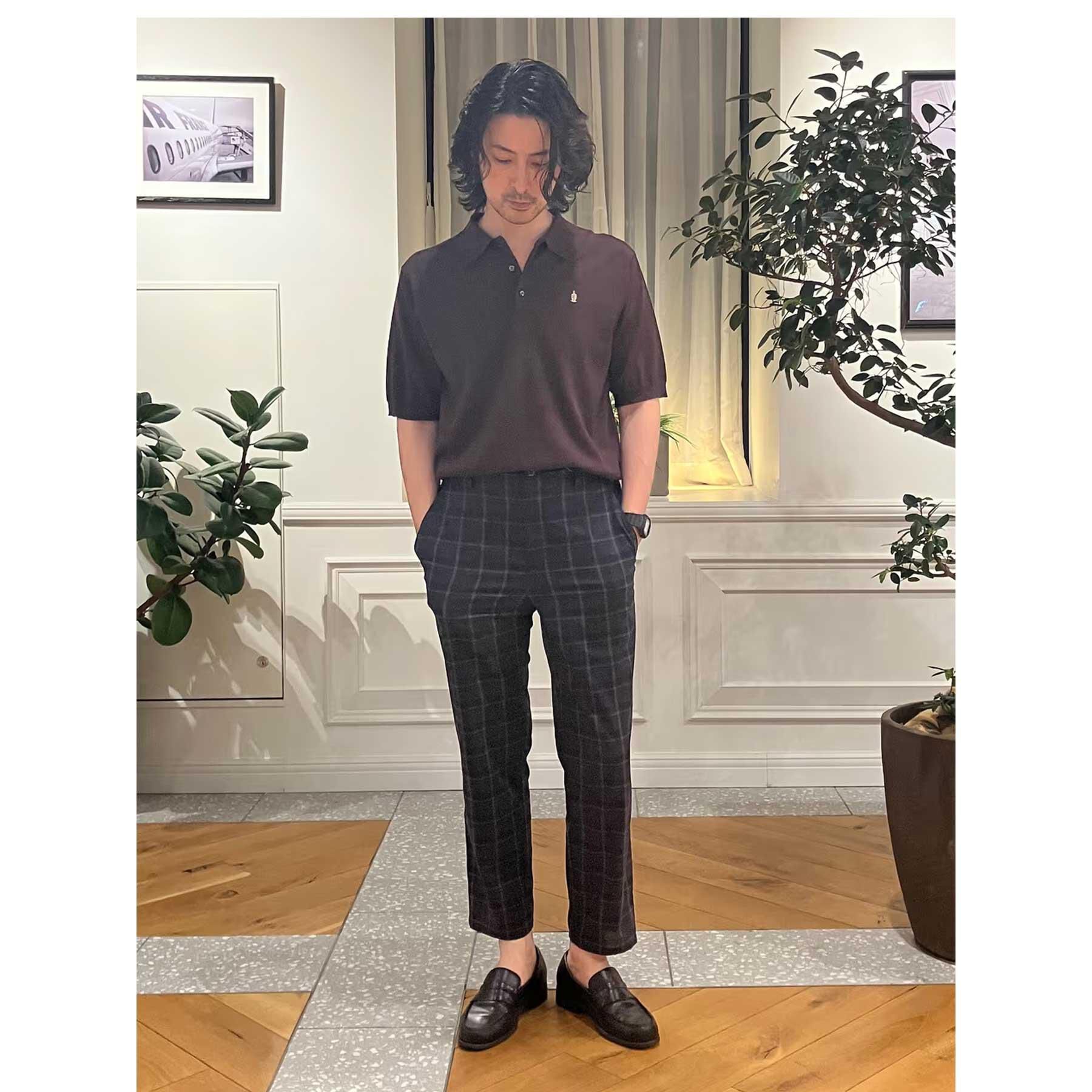 DRESSTERIOR「【ウォッシャブル】コットンシルク混 ニットポロシャツ」|ニット・セーター|
