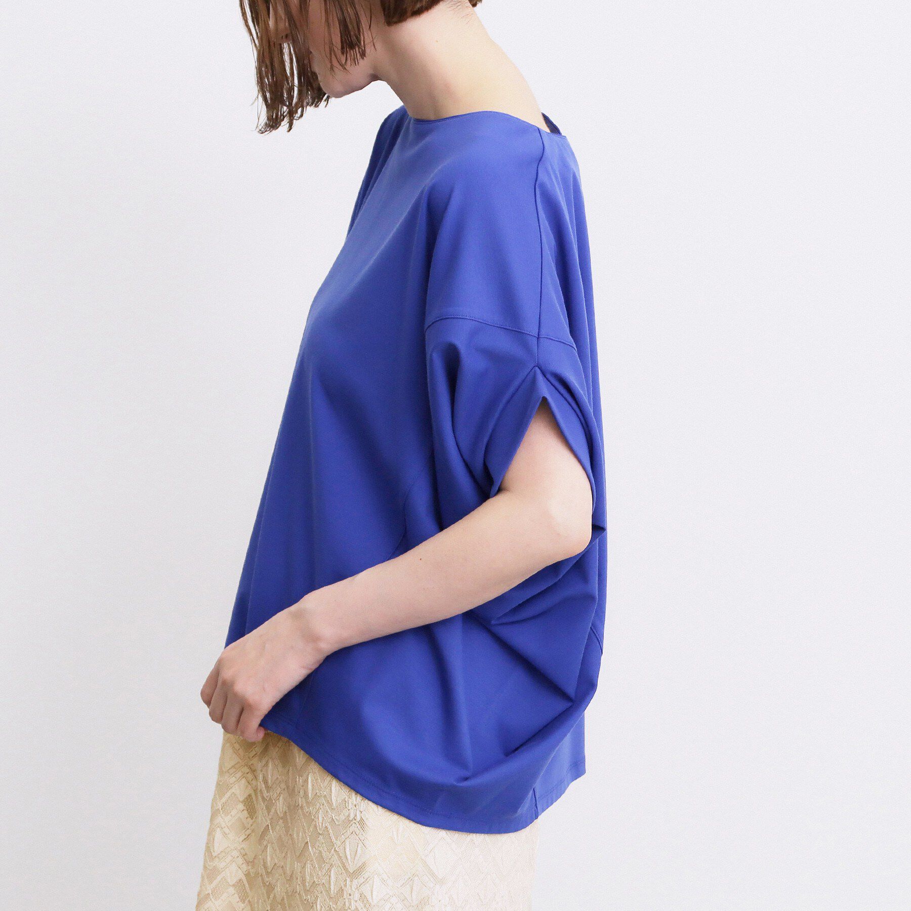 grove「【持続冷感・体型カバー】サテンパイピングドルマンカットソー」|Tシャツ・カットソー|
