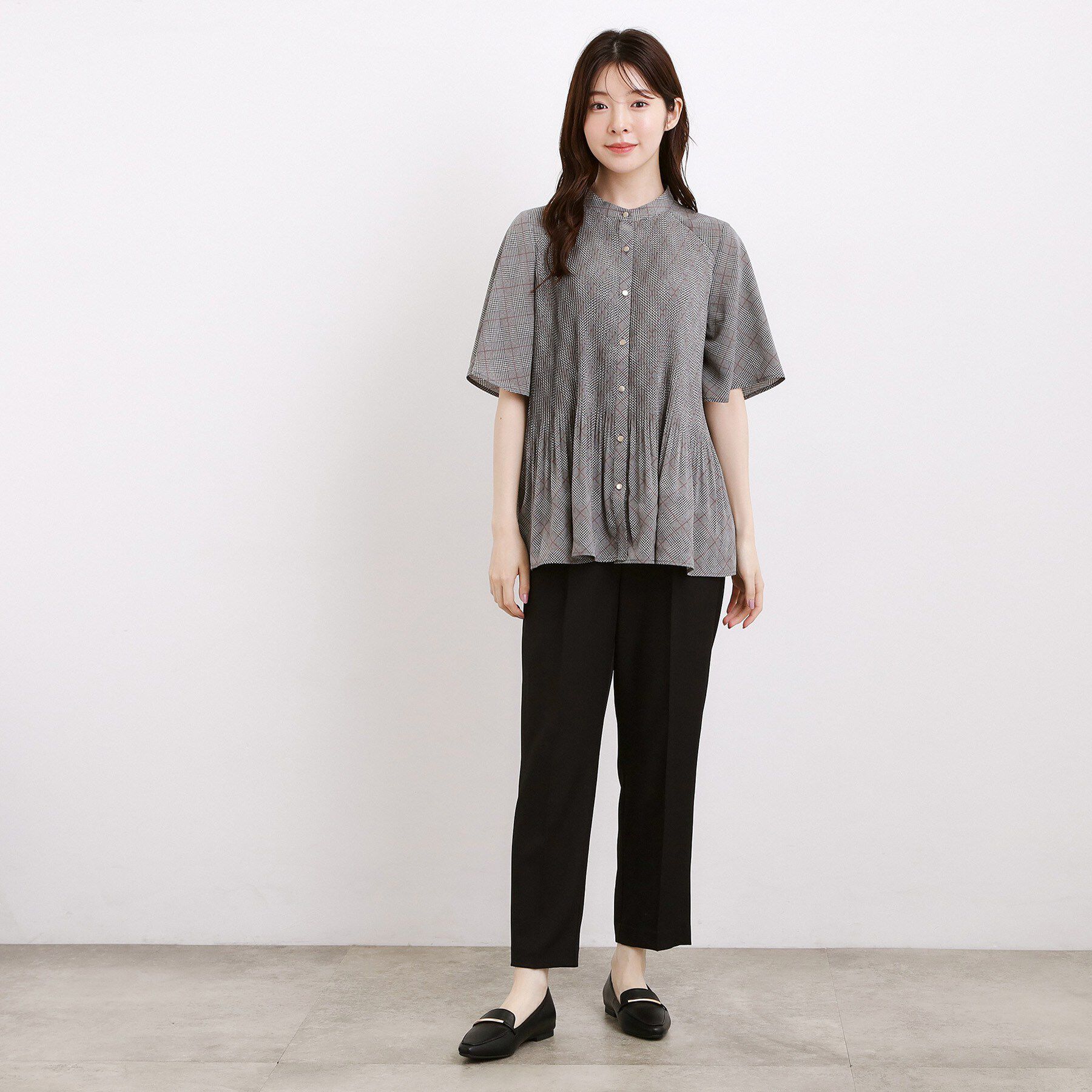 grove「【体系カバー◎】大人フェミニン消しプリーツブラウス」|シャツ・ブラウス|