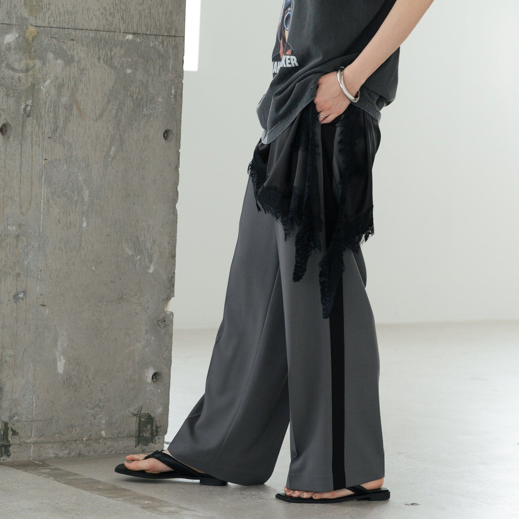 GALLEST「Comfy SET UP｜イージーサイドラインワイドパンツ【セットアップ対応／通勤／カセット服／接触」|その他|