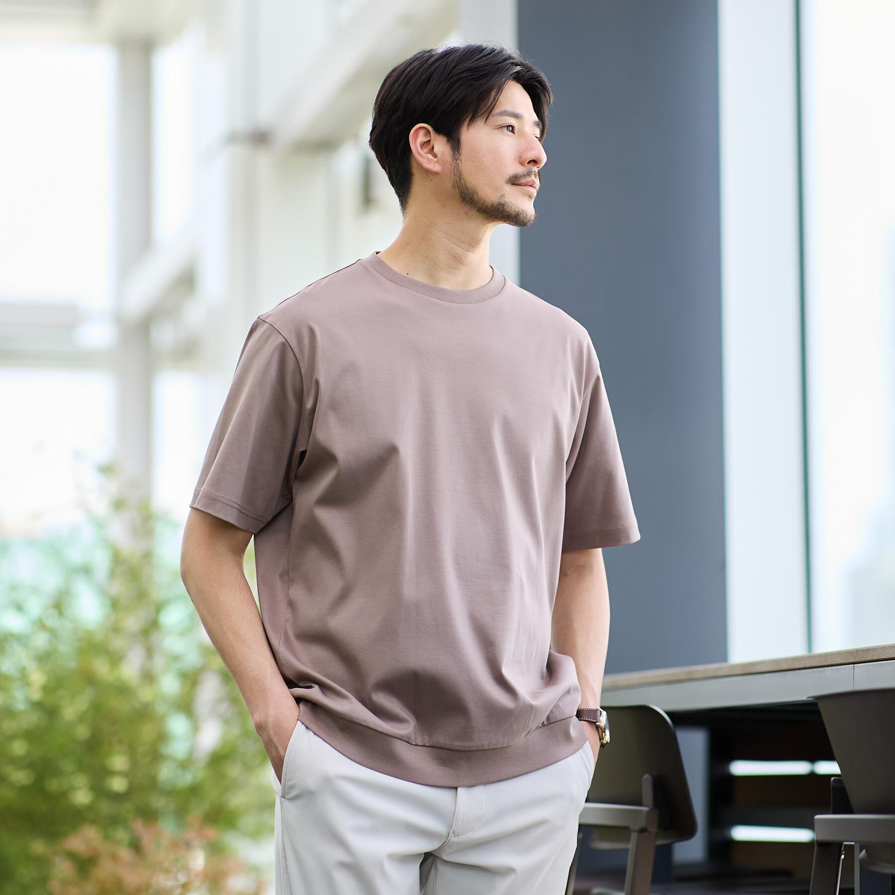 TAKEO KIKUCHI「【接触冷感】アイスクリアコットン Tシャツ」|Tシャツ・カットソー|