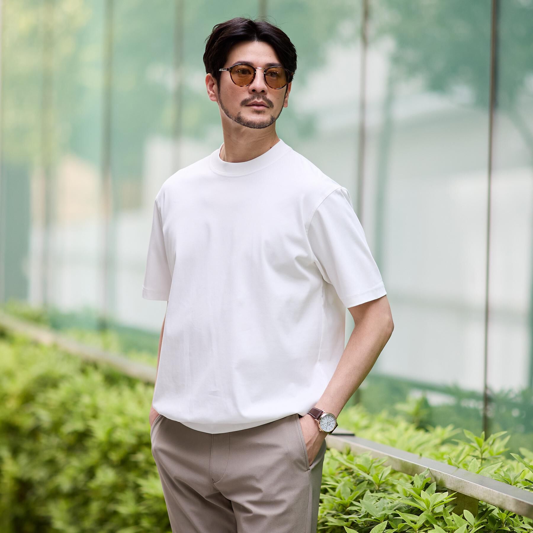TAKEO KIKUCHI「【接触冷感】アイスクリアコットン Tシャツ」|Tシャツ・カットソー|