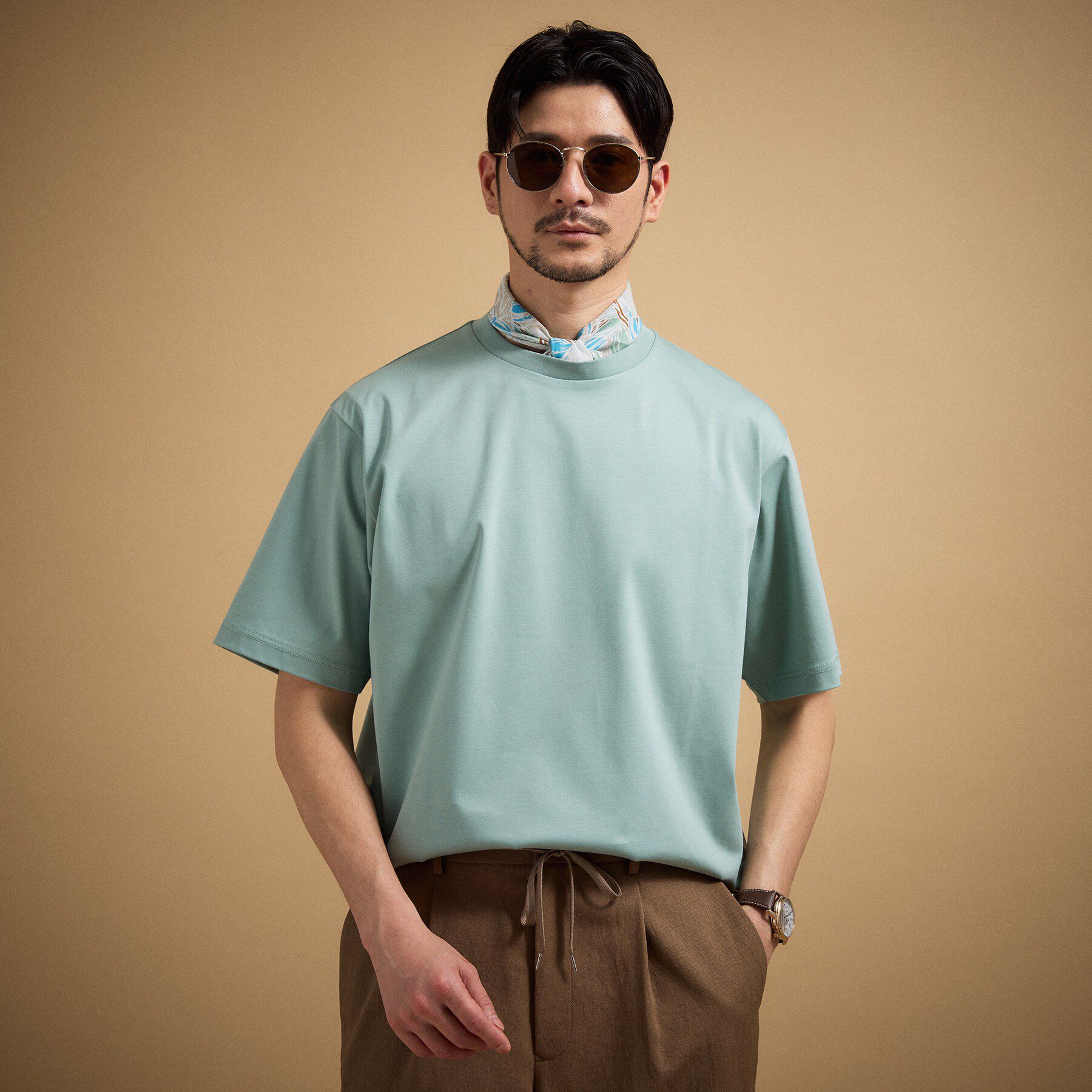 TAKEO KIKUCHI「【接触冷感】アイスクリアコットン Tシャツ」|Tシャツ・カットソー|