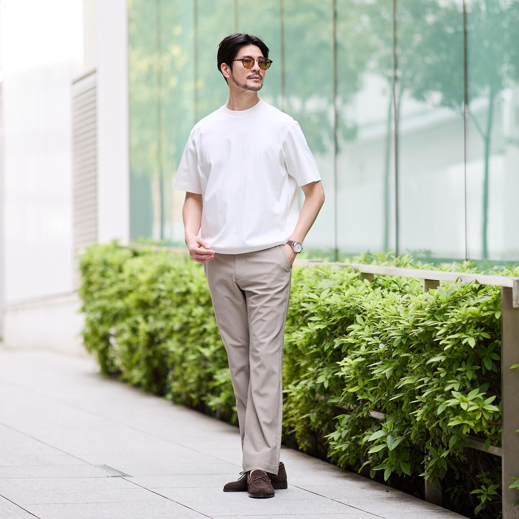 TAKEO KIKUCHI「【接触冷感】アイスクリアコットン Tシャツ」|Tシャツ・カットソー|