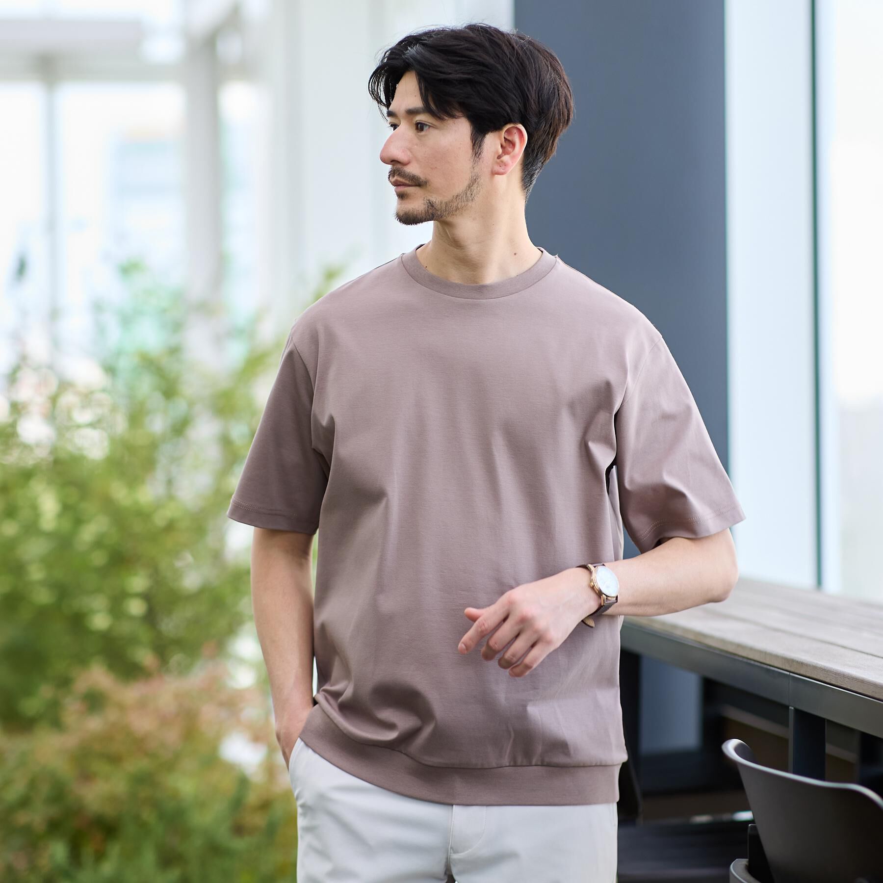 TAKEO KIKUCHI「【接触冷感】アイスクリアコットン Tシャツ」|Tシャツ・カットソー|