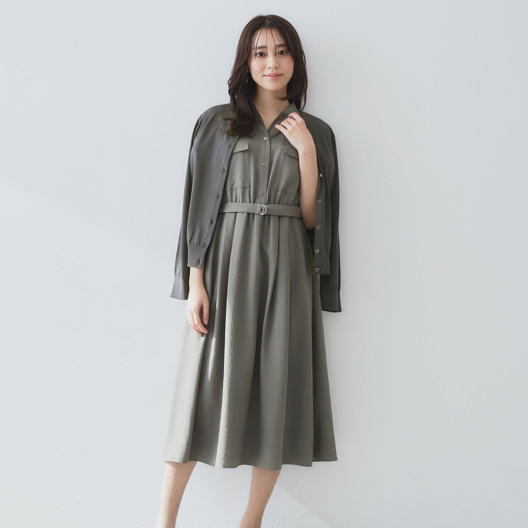 index「《7色展開／XS-LLサイズ》ダブルポケットスキッパーシャツワンピース【吸水速乾／防シワ／イージーア」|ワンピース|