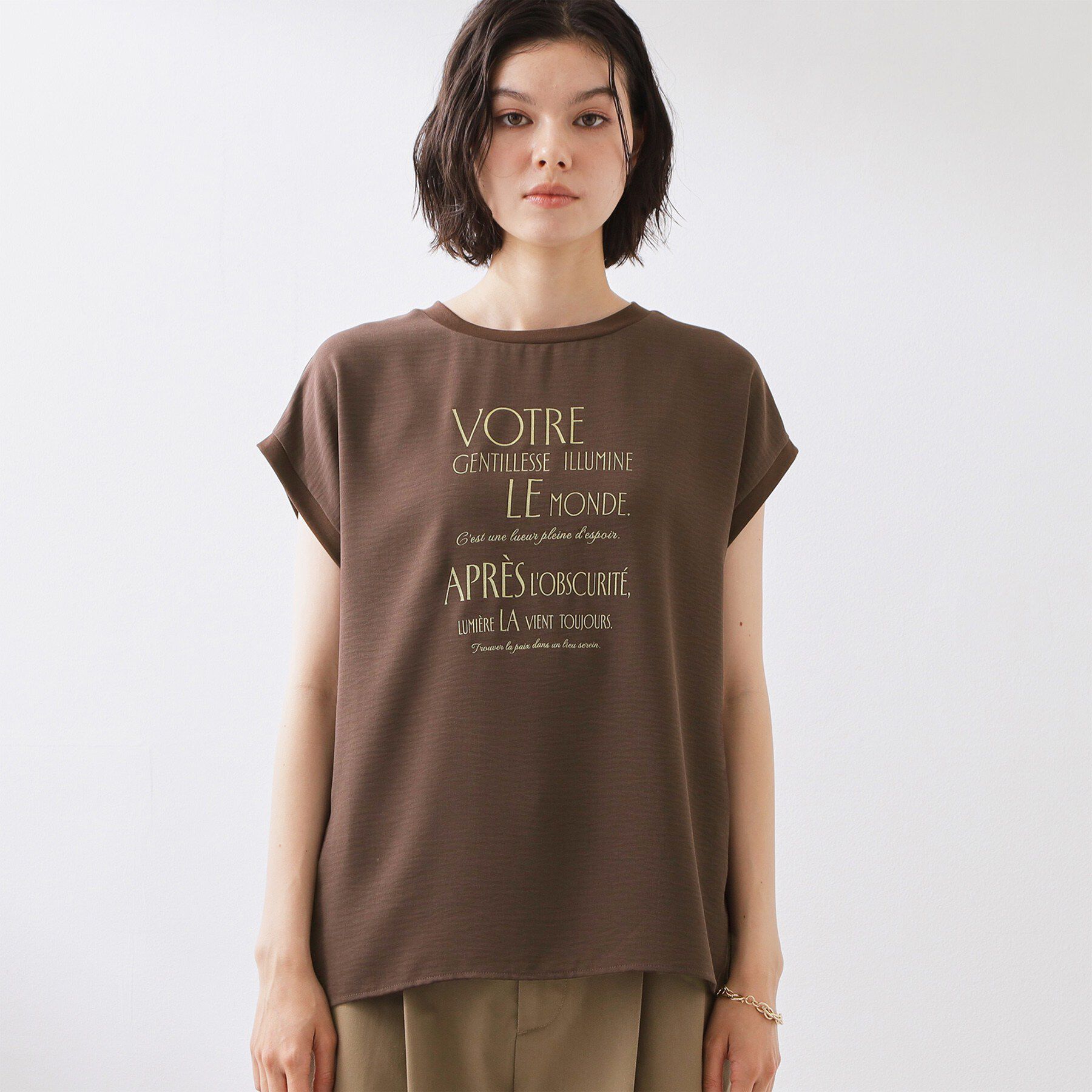 THE SHOP TK「【ひんやりさらさら】軽やかに着られる プリントTシャツ」|Tシャツ・カットソー|