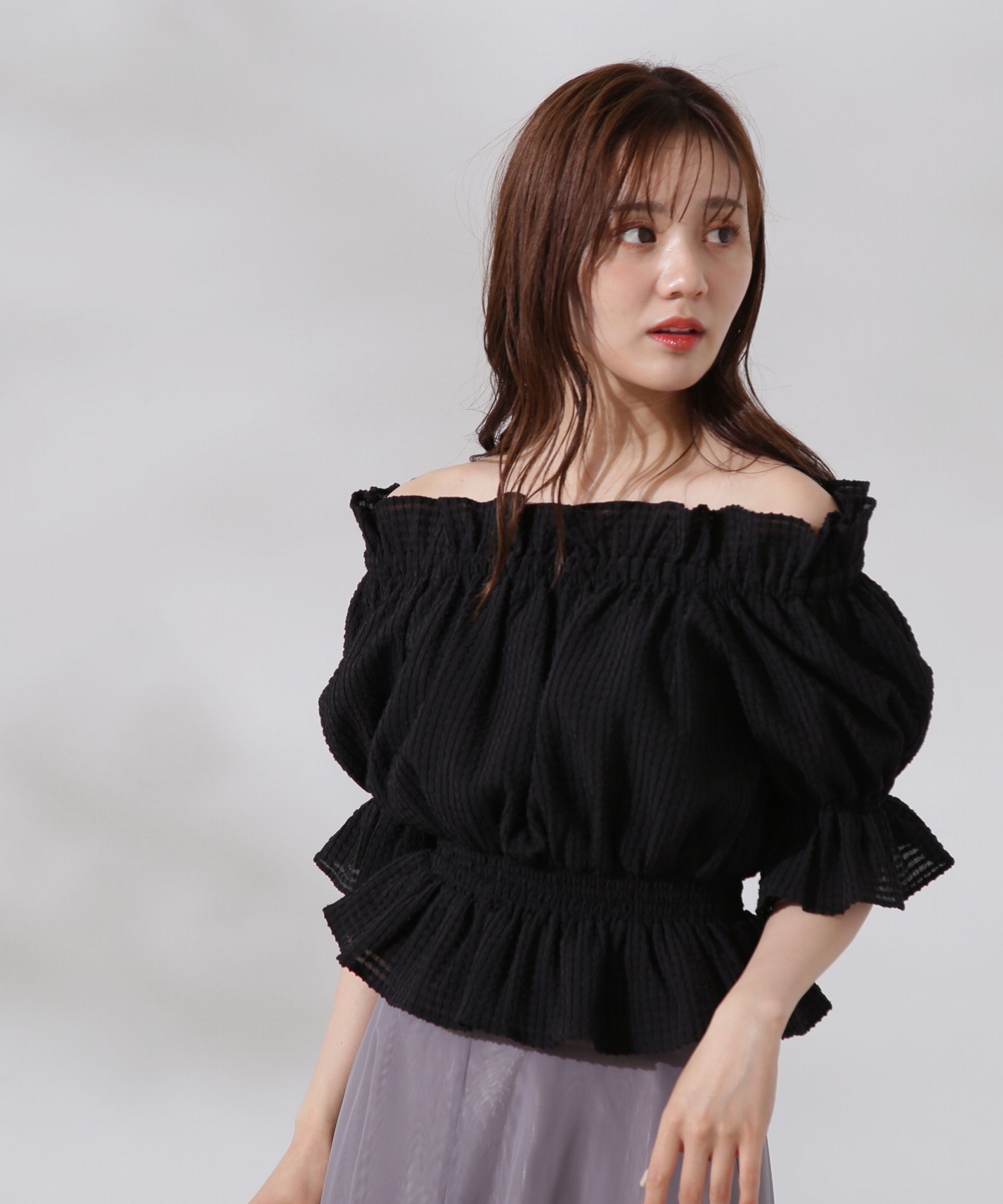 PROPORTION BODY DRESSING「シアーチェックシャーリングブラウス」|シャツ・ブラウス|