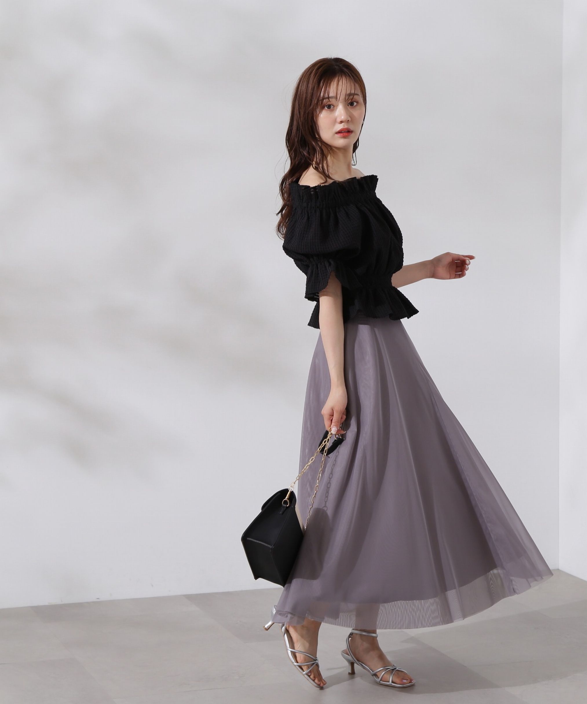 PROPORTION BODY DRESSING「シアーチェックシャーリングブラウス」|シャツ・ブラウス|