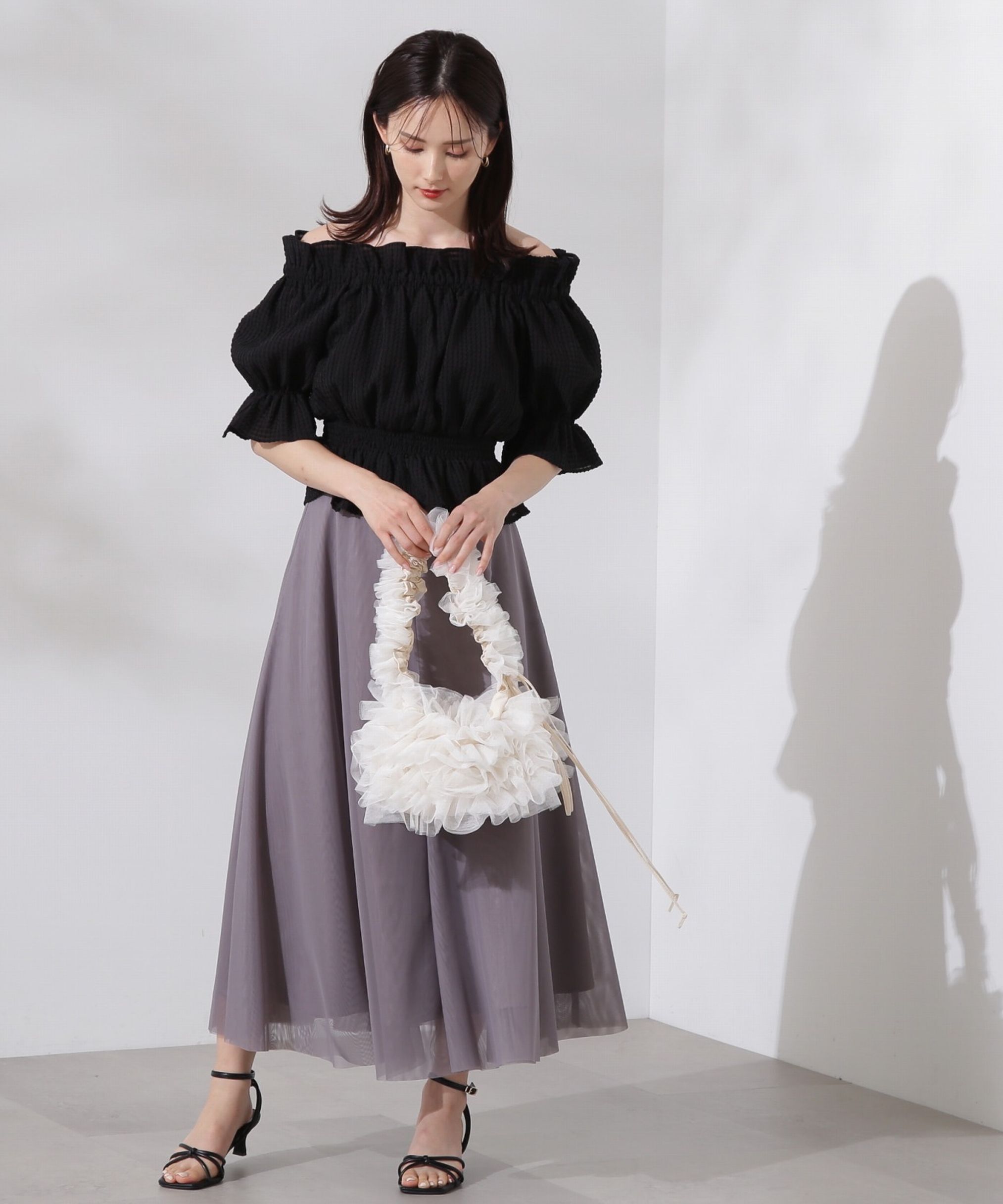 PROPORTION BODY DRESSING「シアーチェックシャーリングブラウス」|シャツ・ブラウス|