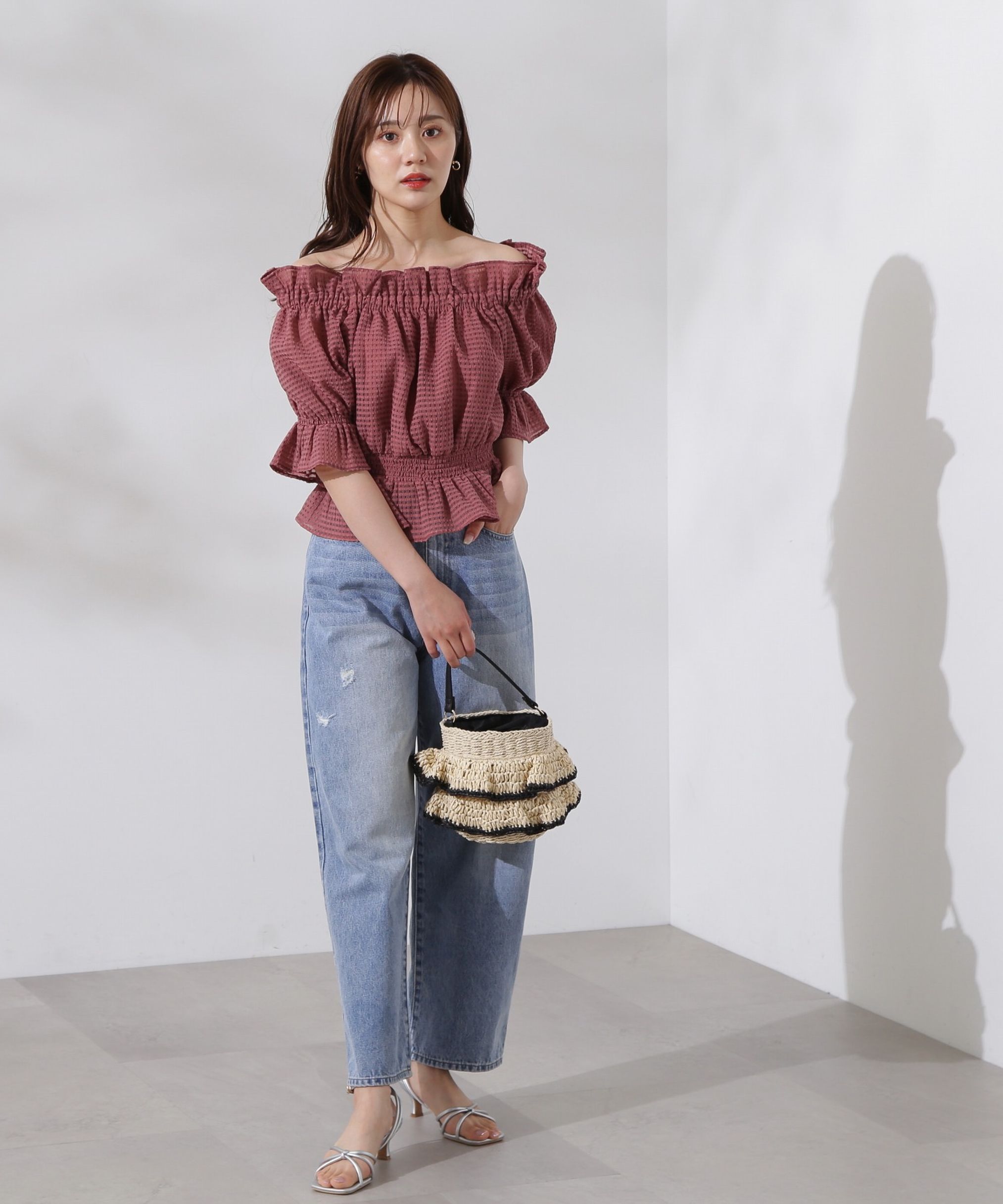 PROPORTION BODY DRESSING「シアーチェックシャーリングブラウス」|シャツ・ブラウス|