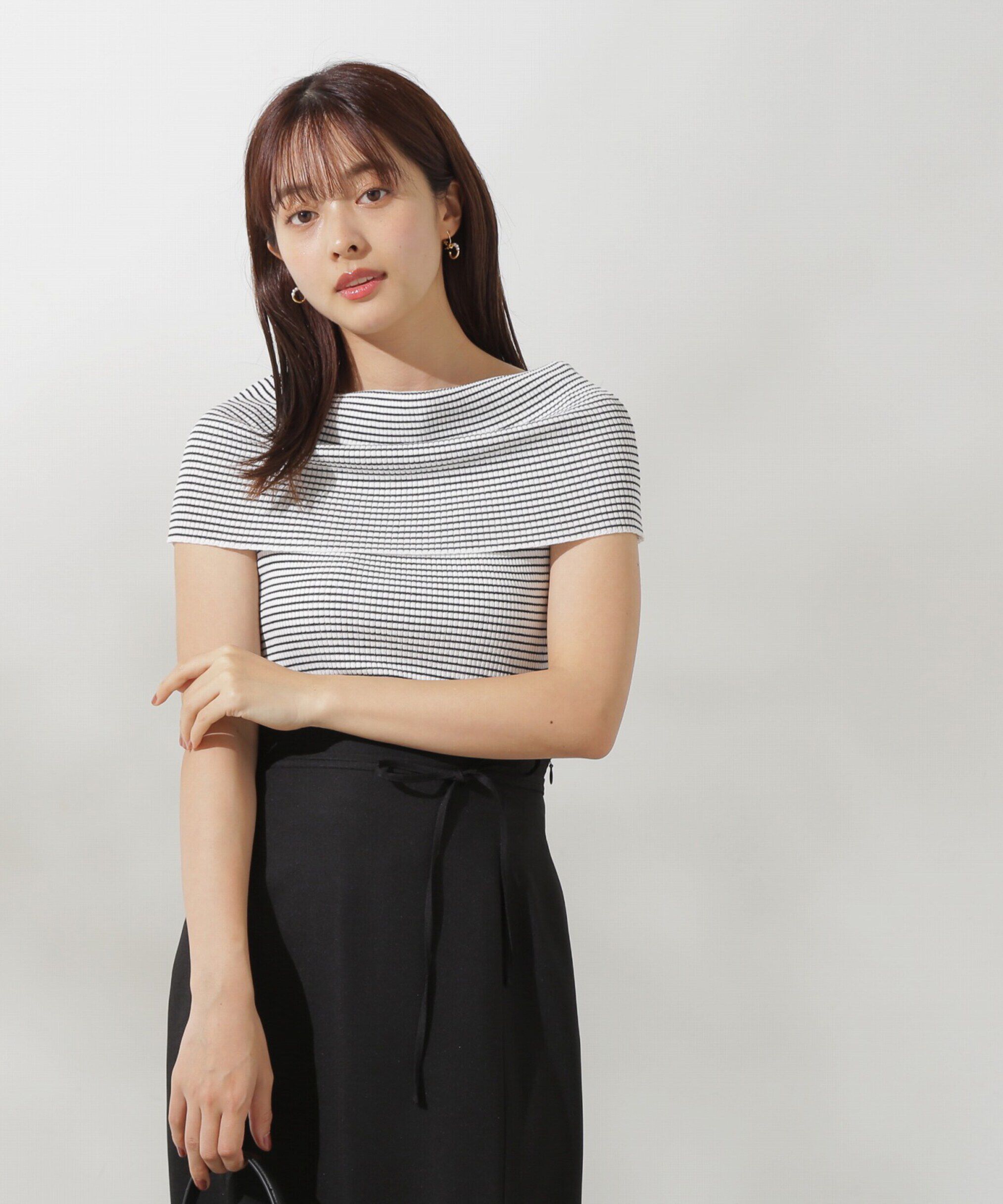 PROPORTION BODY DRESSING「オフショルノースリニット」|ニット・セーター|