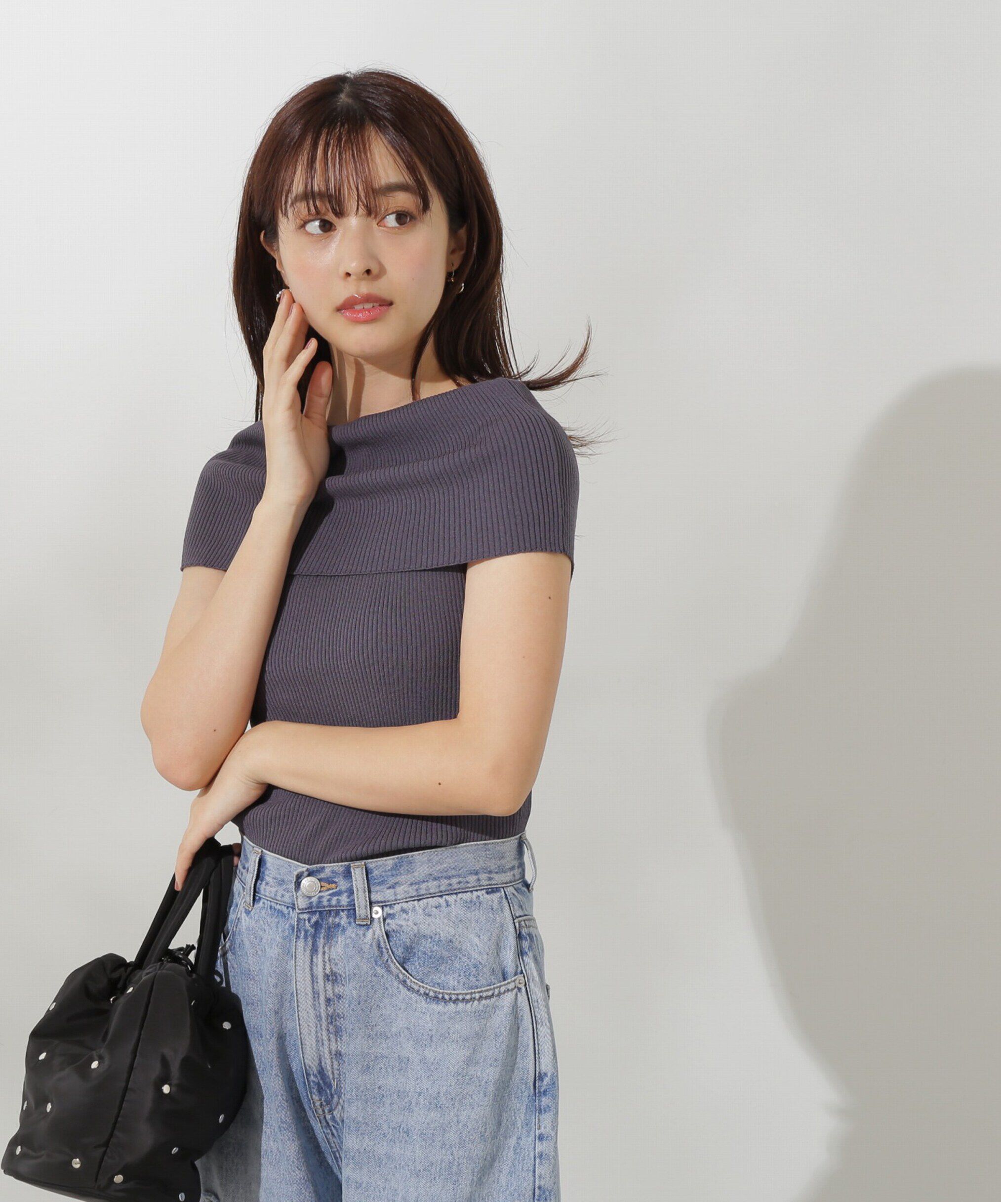 PROPORTION BODY DRESSING「オフショルノースリニット」|ニット・セーター|