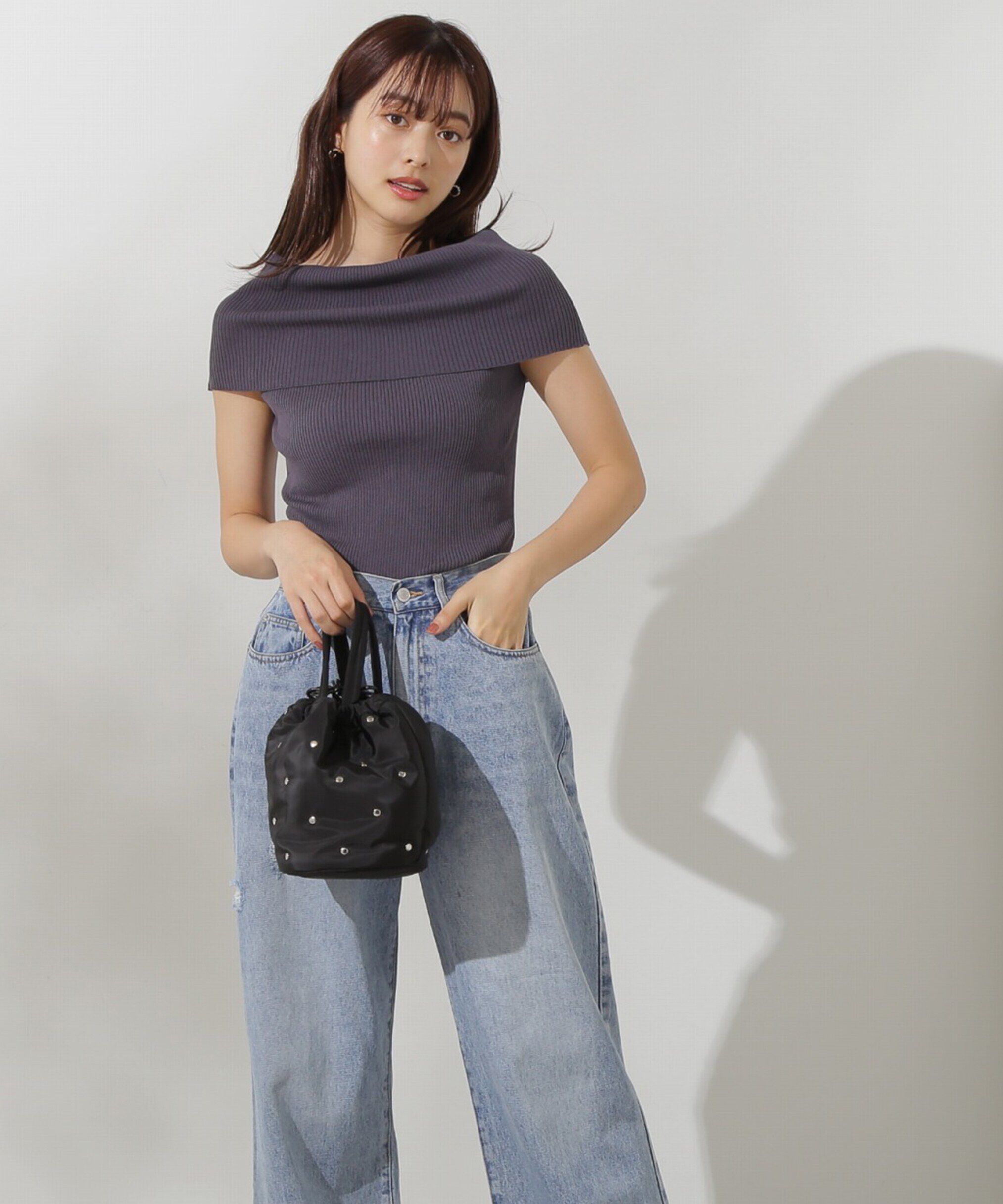 PROPORTION BODY DRESSING「オフショルノースリニット」|ニット・セーター|