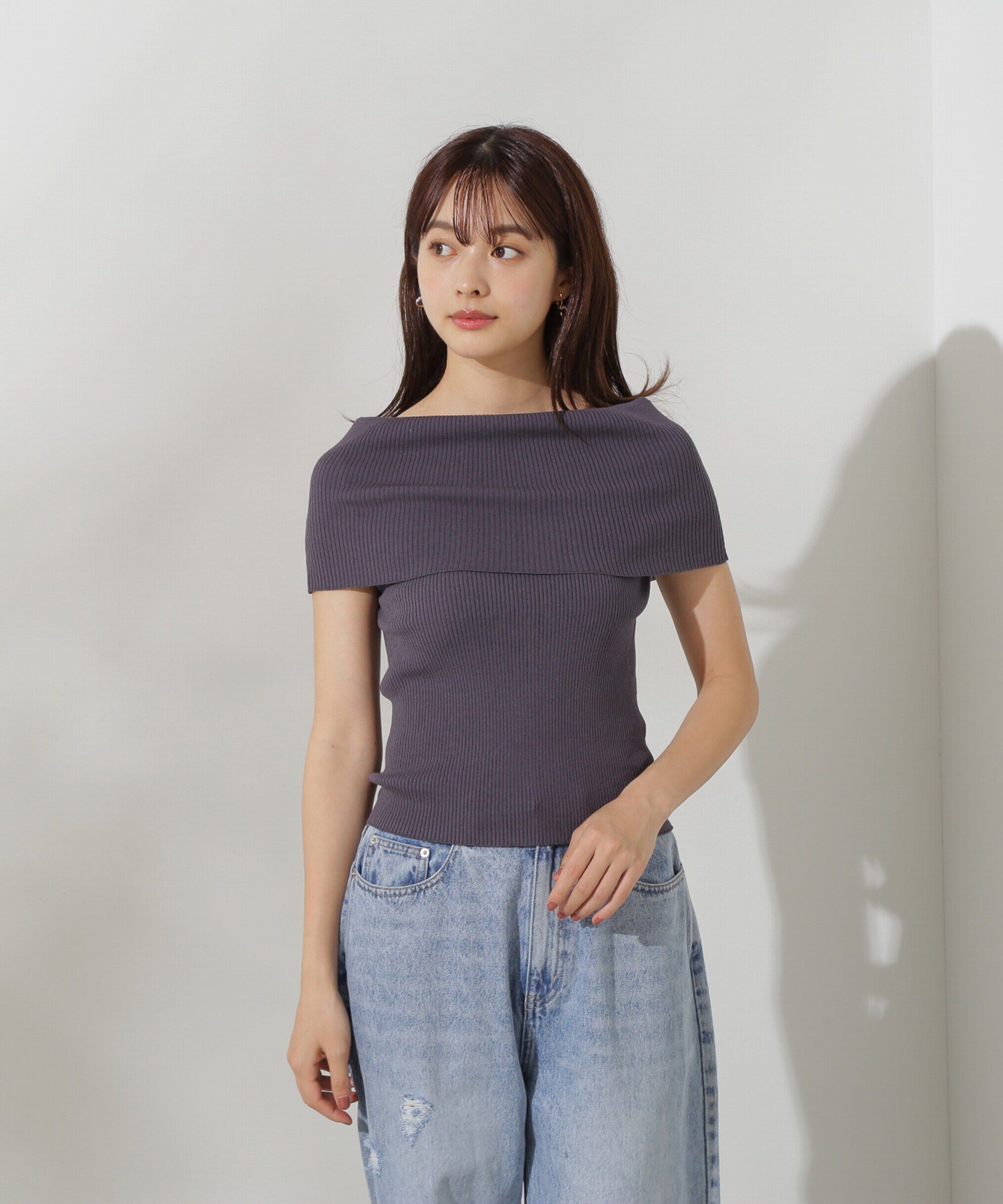 PROPORTION BODY DRESSING「オフショルノースリニット」|ニット・セーター|