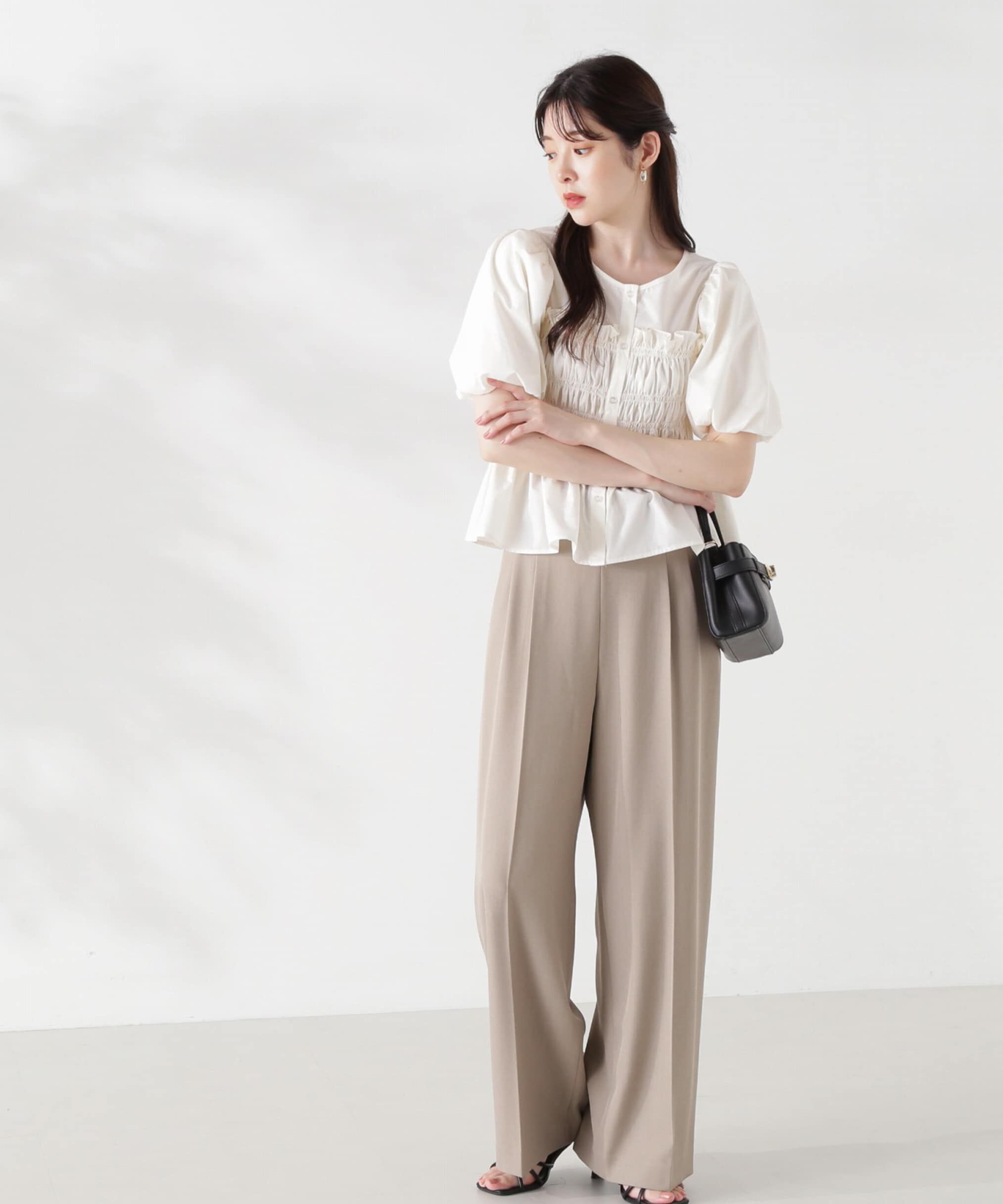 PROPORTION BODY DRESSING「ギャザーペプラムブラウス」|シャツ・ブラウス|