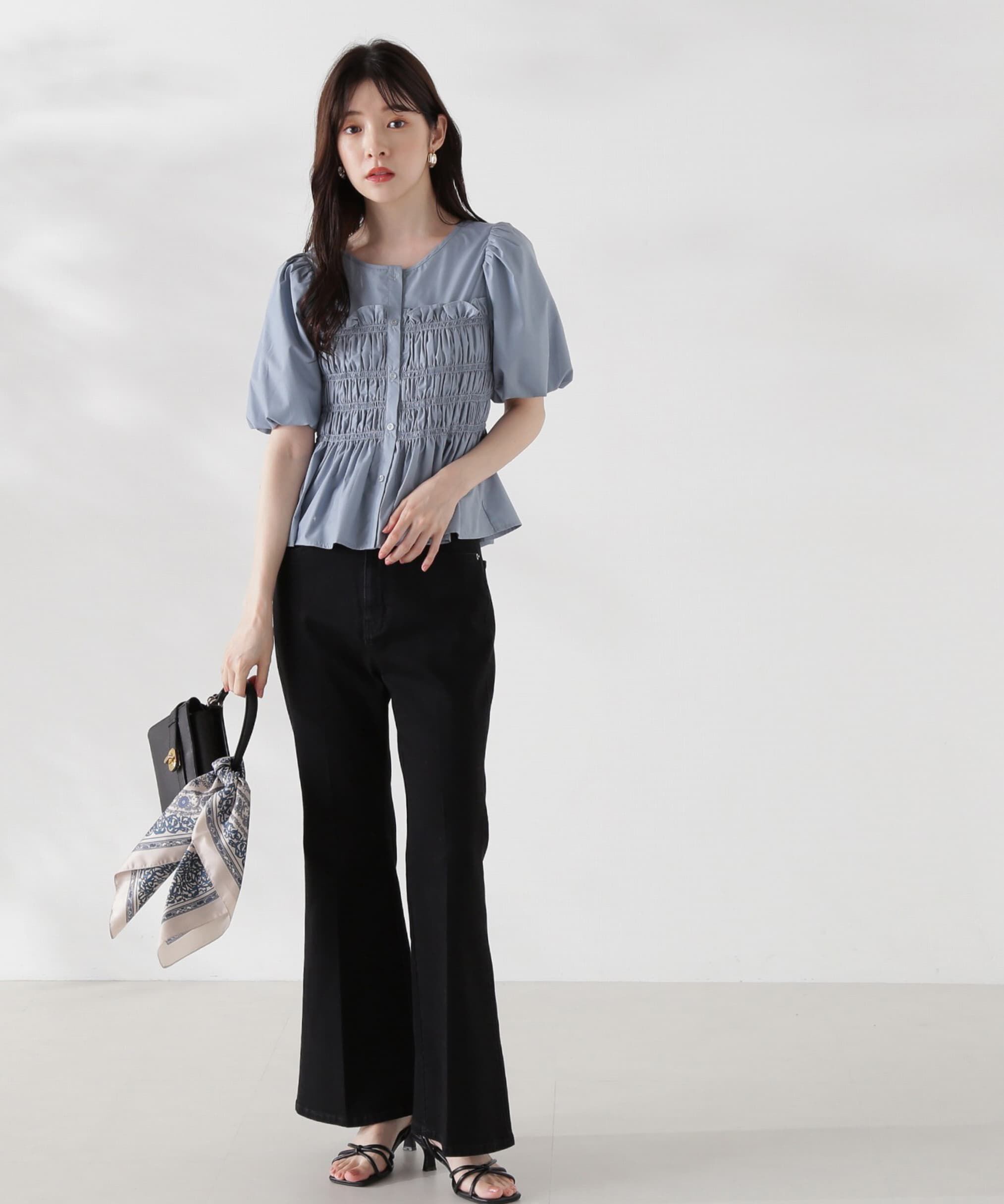 PROPORTION BODY DRESSING「ギャザーペプラムブラウス」|シャツ・ブラウス|