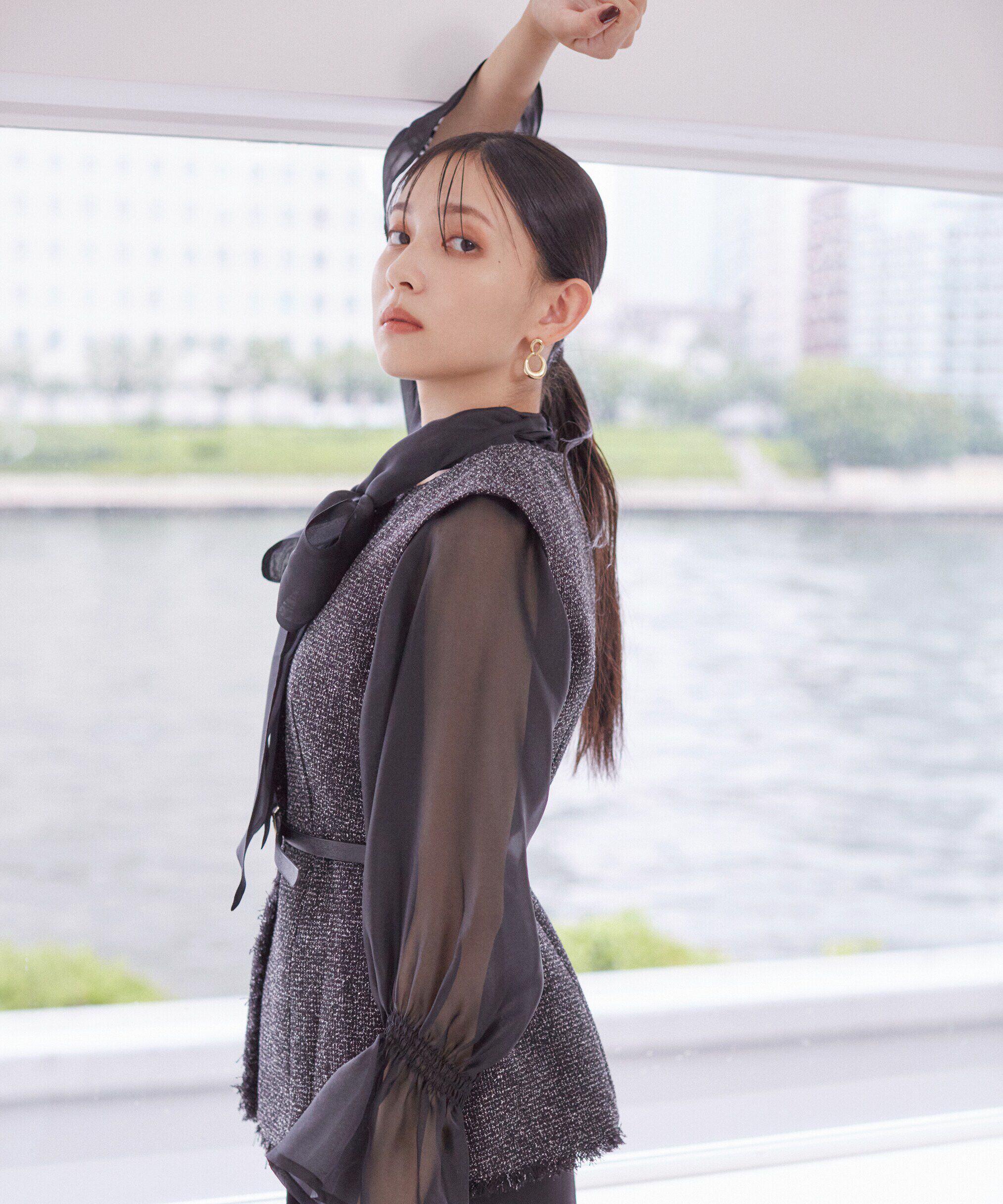 PROPORTION BODY DRESSING「2wayシアーボウタイブラウス24AW」|シャツ・ブラウス|